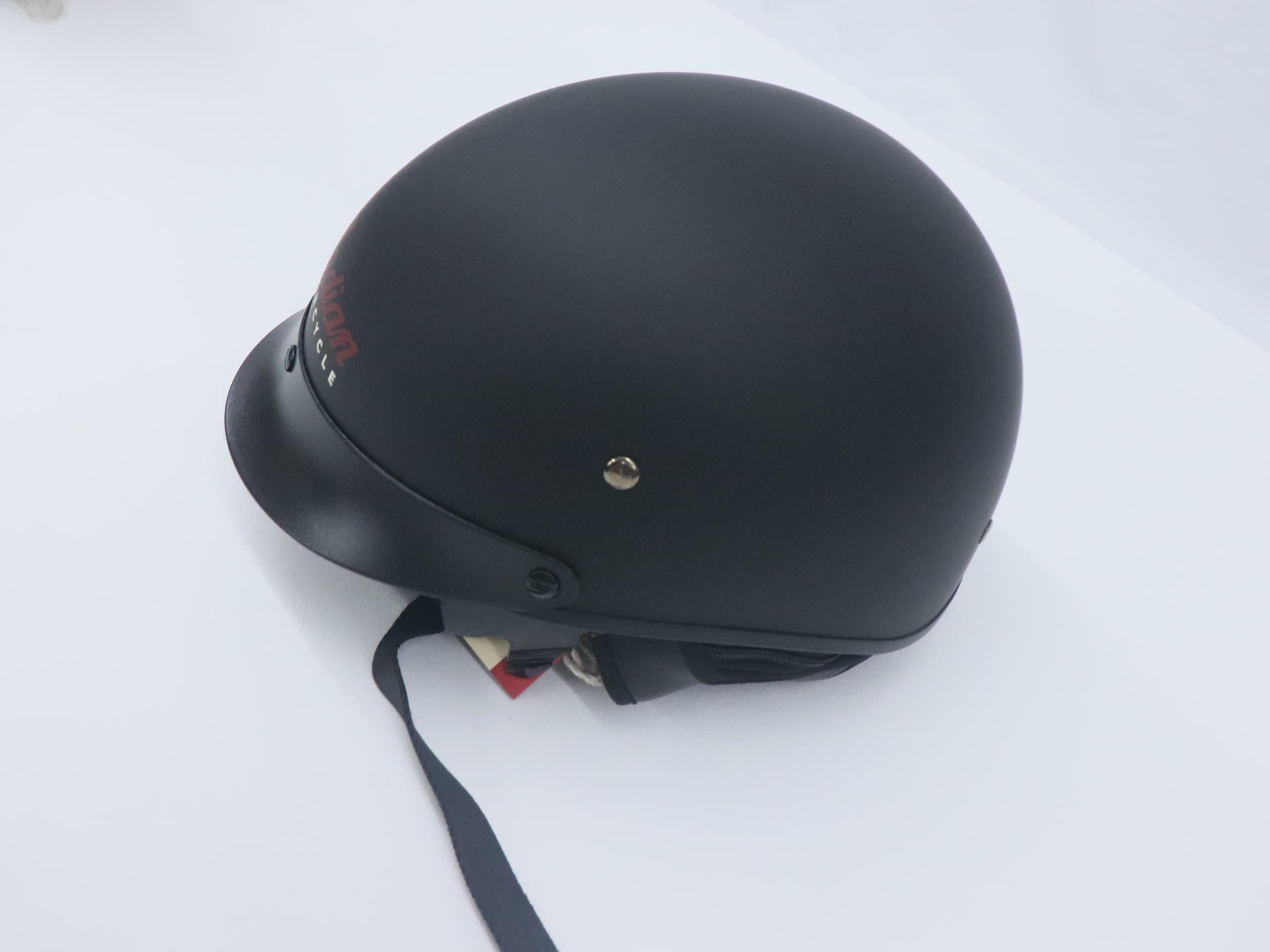 Indian Motorcycle Half Helmet DOT Flip-Down Visor Black Adult XS 286436701