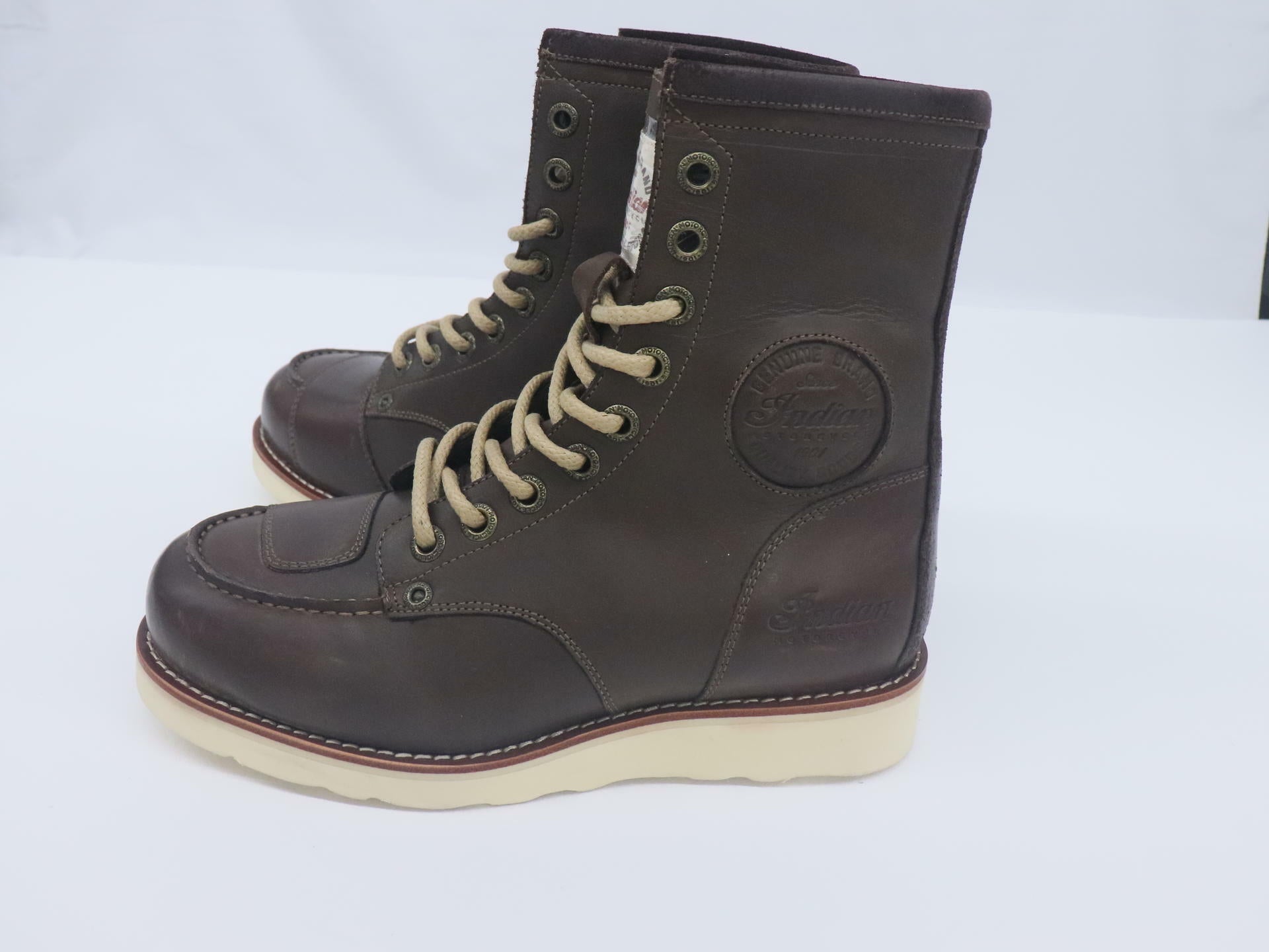 Indian Riding Boots Classic MOC Riding Boot BROWN Leather - MENS sz8 - 286396308