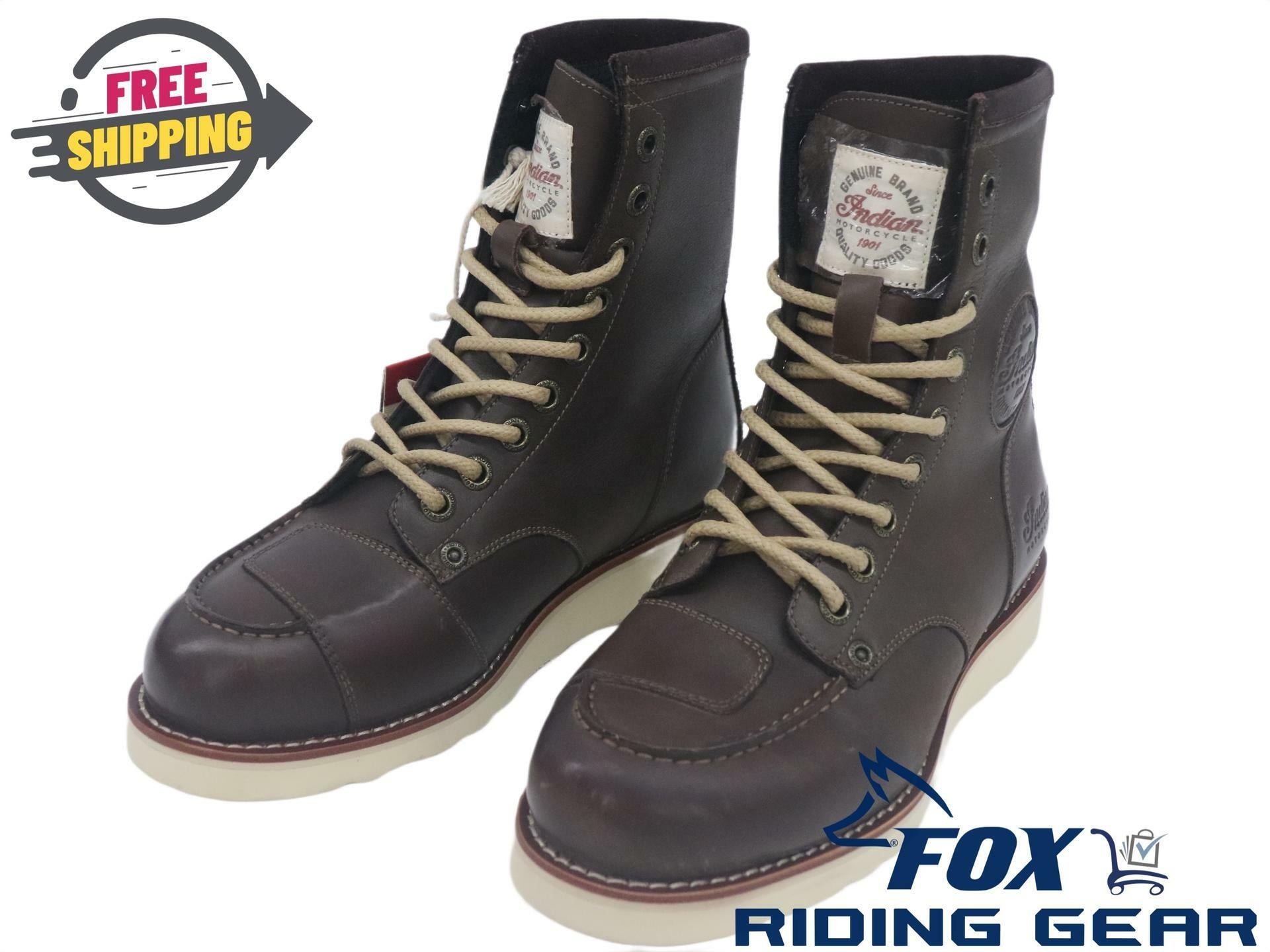 Indian Riding Boots Classic MOC Riding Boot BROWN Leather - MENS sz8 - 286396308