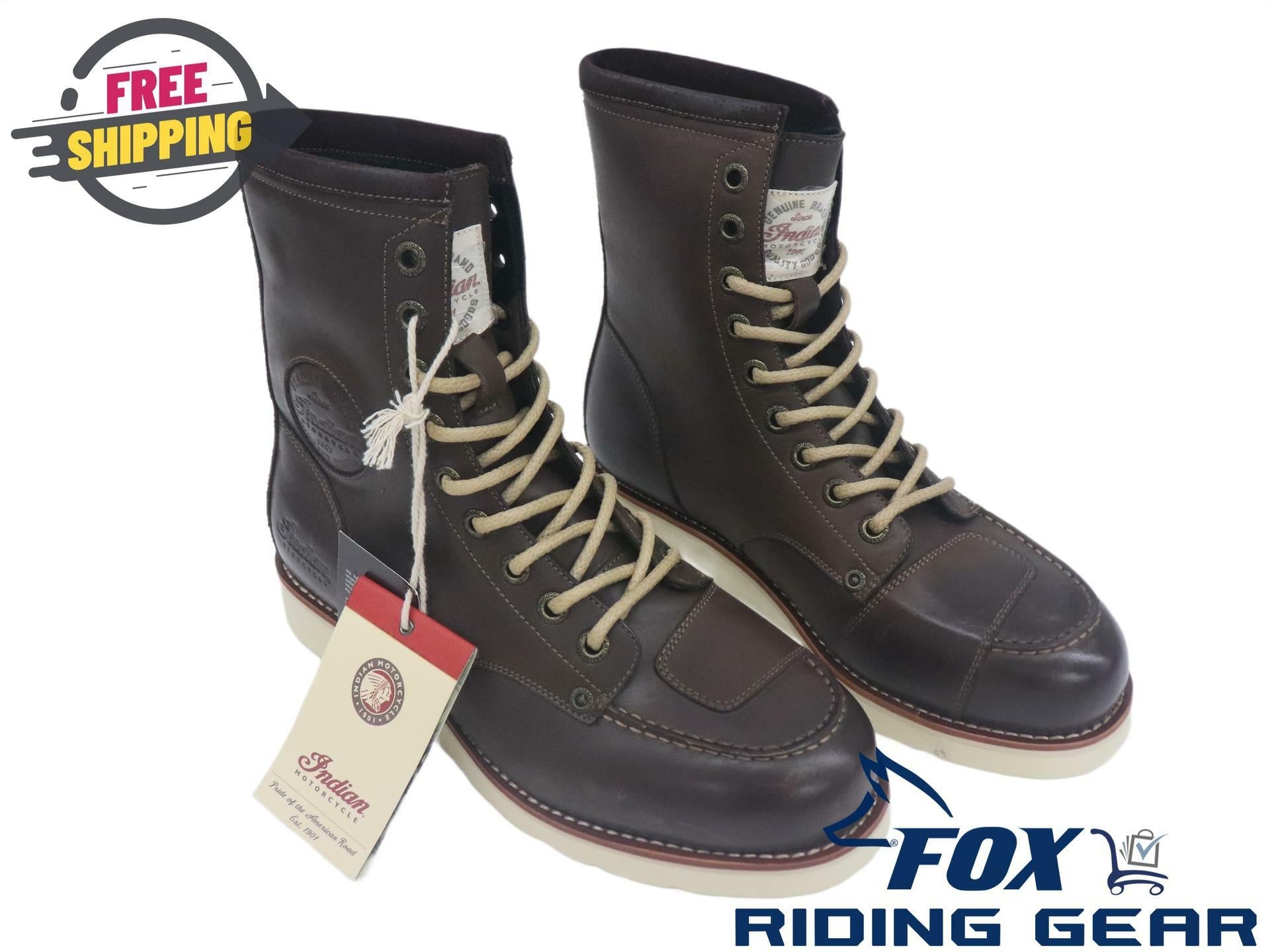 Indian Motorcycle Classic MOC Riding Boots Men's Size 10 Brown Leather 286396310