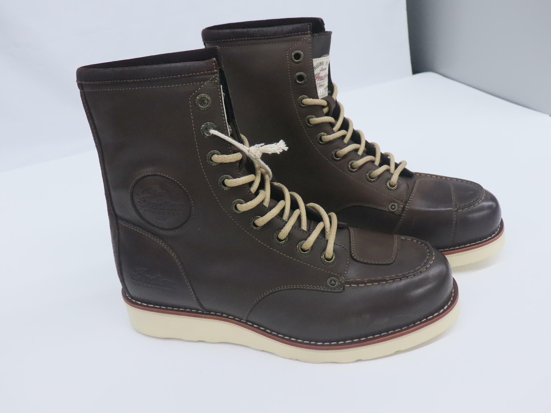 Indian Motorcycle Classic MOC Riding Boots Men's Size 10 Brown Leather 286396310