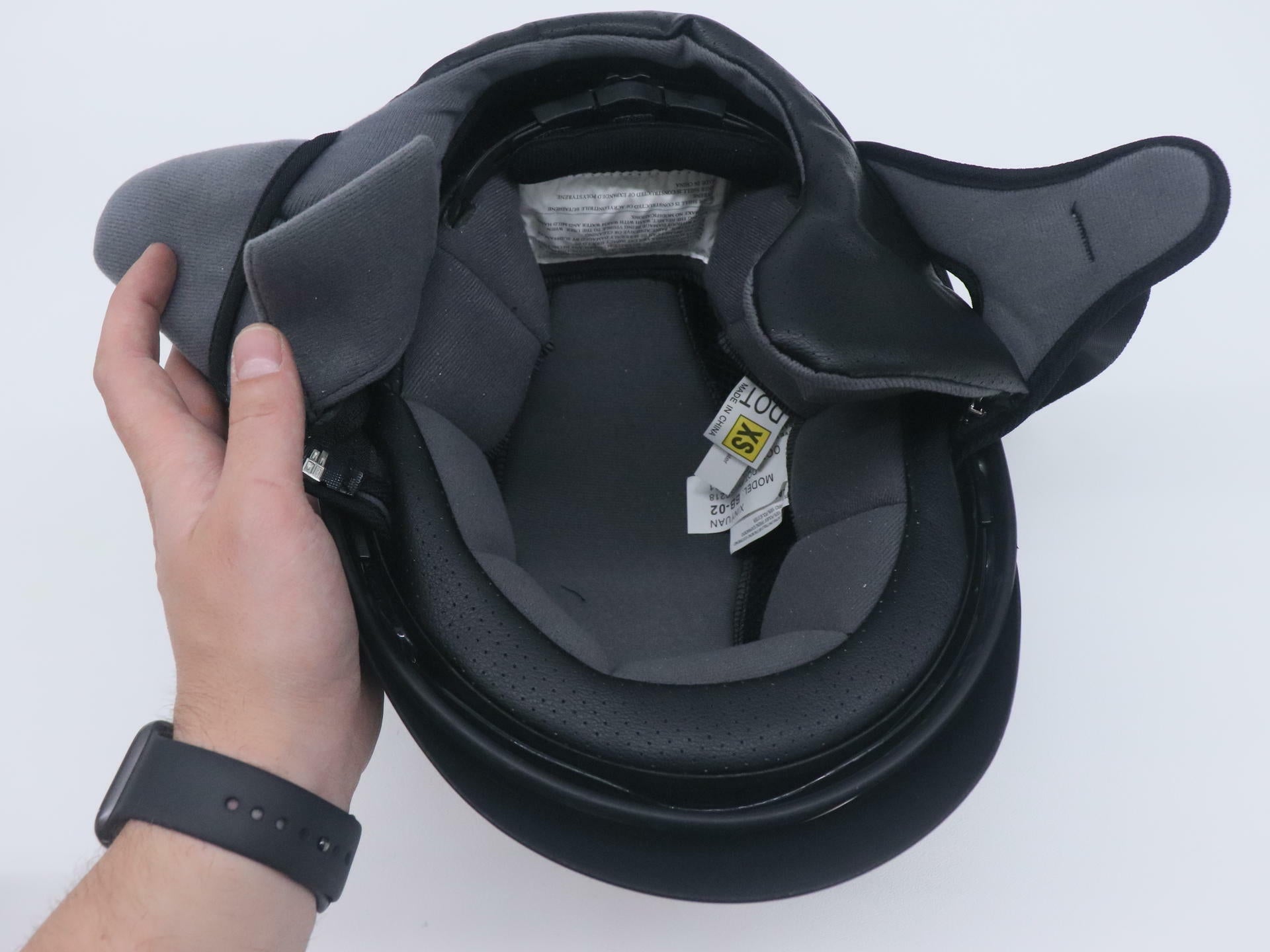 Indian Half Helmet w/Retro Racing Stripe - Adult XS - 286369601