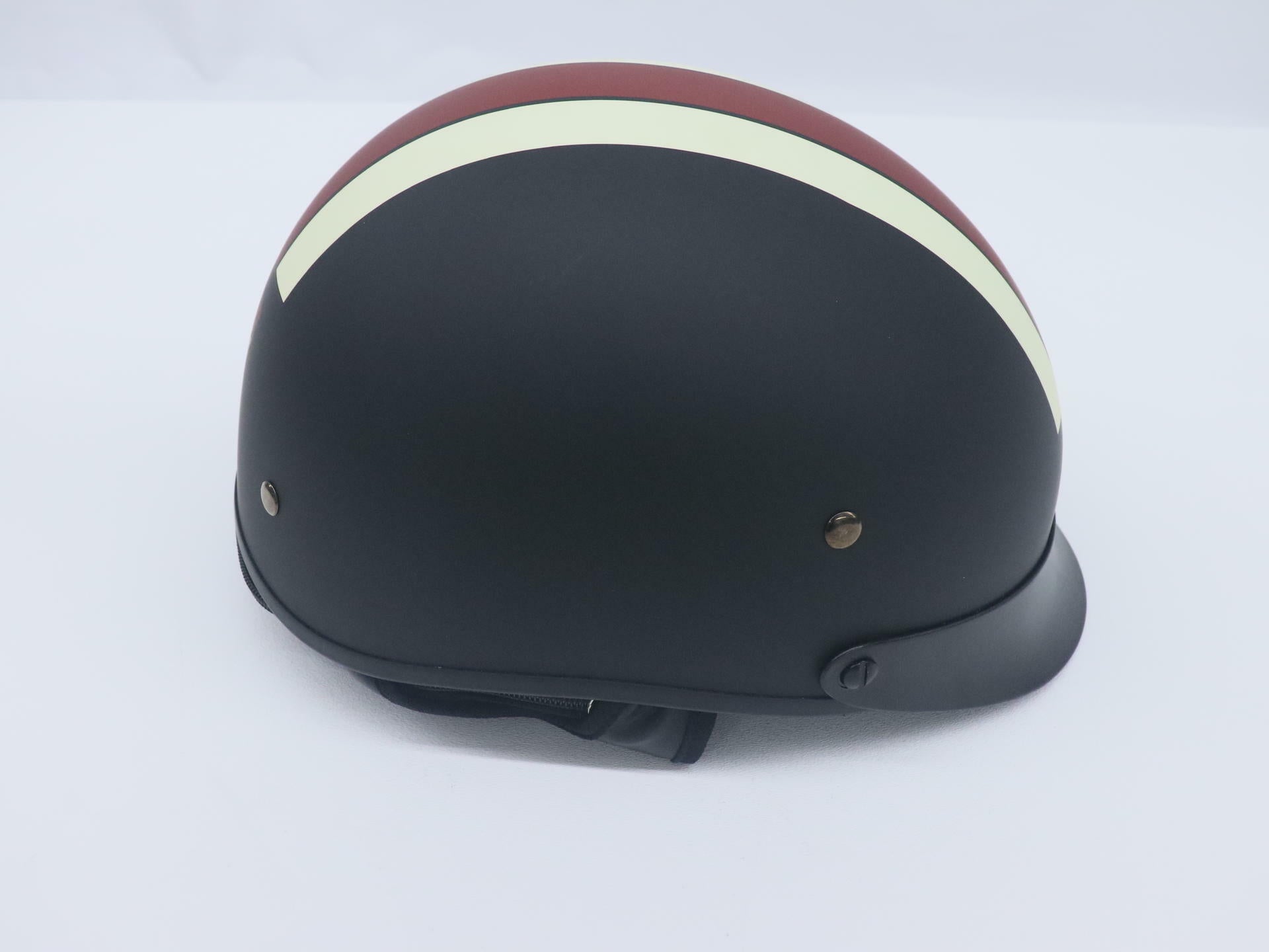 Indian Motorcycle Half Helmet Retro Racing Stripe Open Face XS 286369601