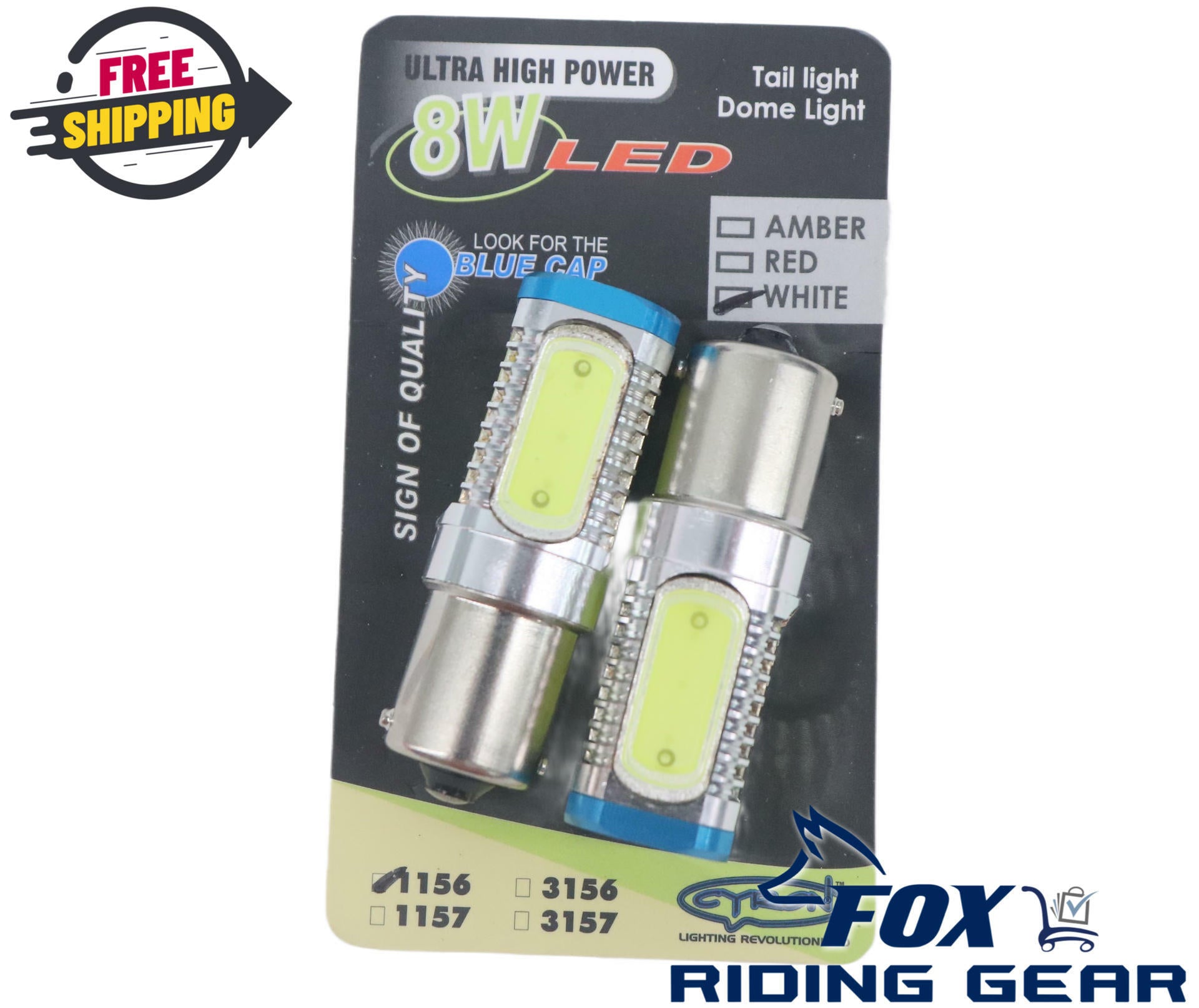 Cyron Ultra High Power 8w LED Light Tail Light Bulb WHITE 1156 - 481119