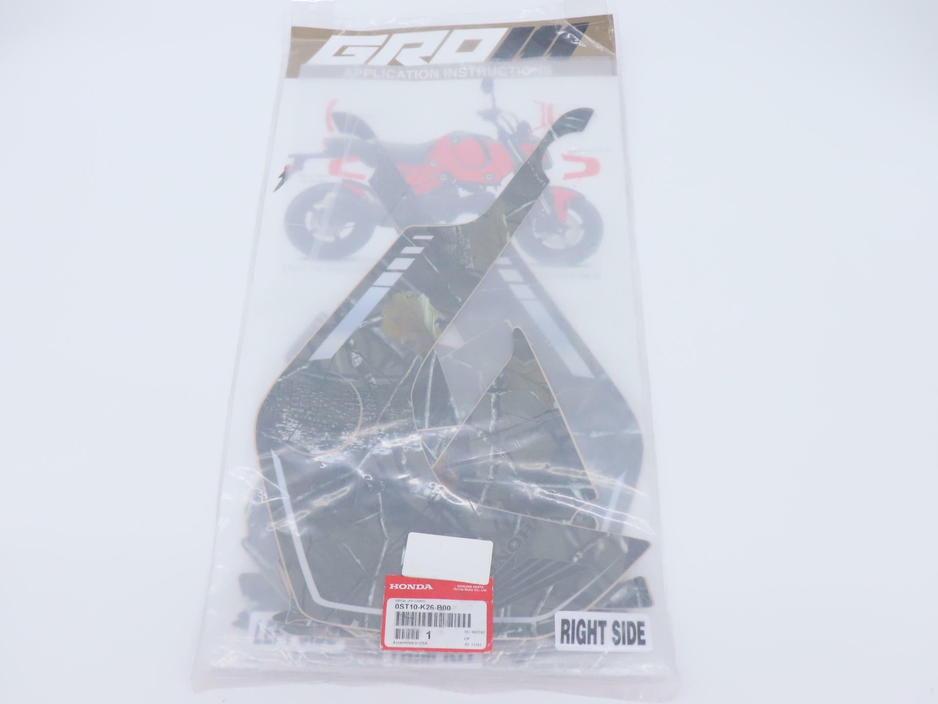 OEM Honda Grom PH CAMO Graphics Decal Sticker Kit 2022-2024 0ST10-K26-B00
