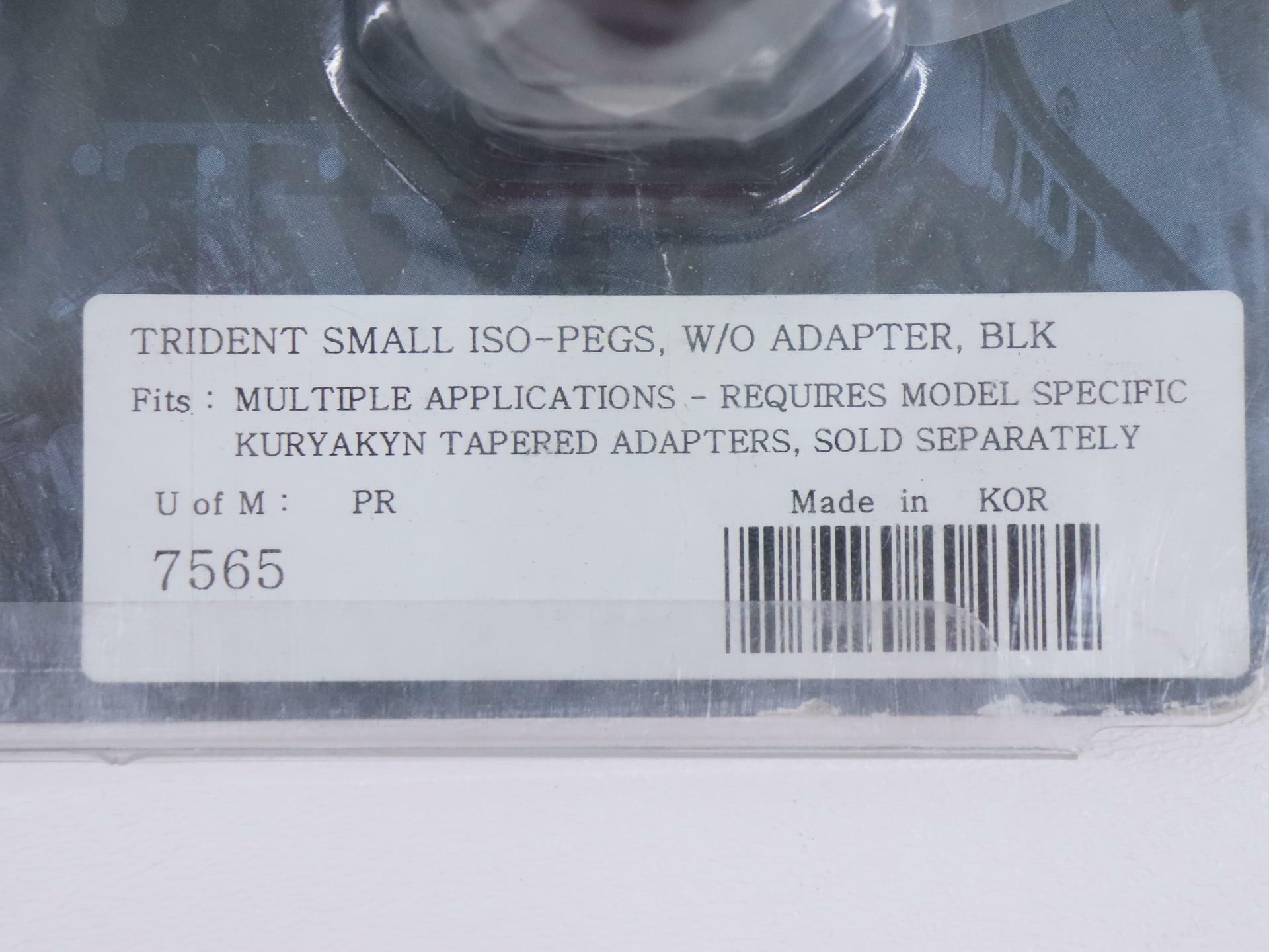 Kuryakyn Trident Footpeg Set BLACK - Small 4-5/8" long x 1-1/4" wide - 7565