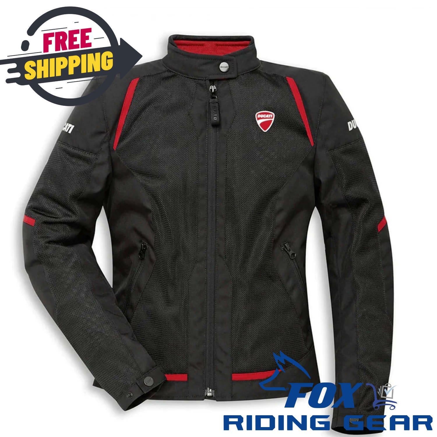 OPEN BOX - OEM Ducati Flow C4+ Fabric Motorcycle Jacket - Womans Size: MEDIUM