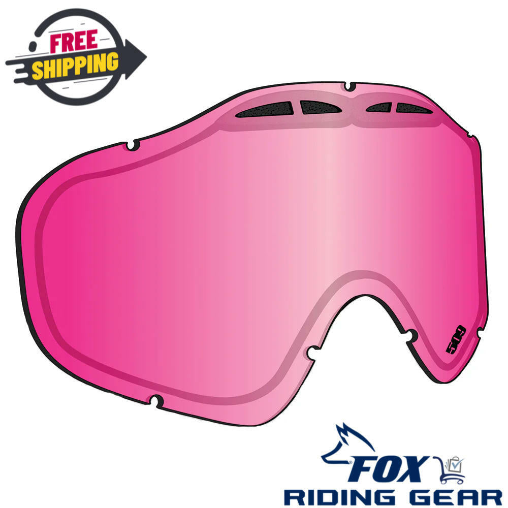 OPEN BOX - 509 Sinister X5 Goggle Lens PINK Mirror w/ROSE Tint - 509-X5LEN-13-PM