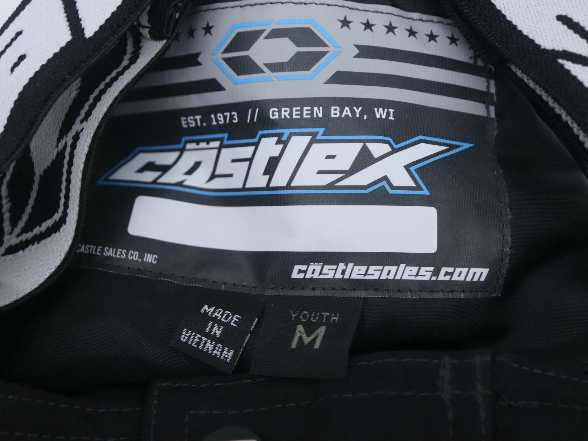 Castle X Bibs Phase BLACK - Youth MEDIUM - 73-1474 - Open Box