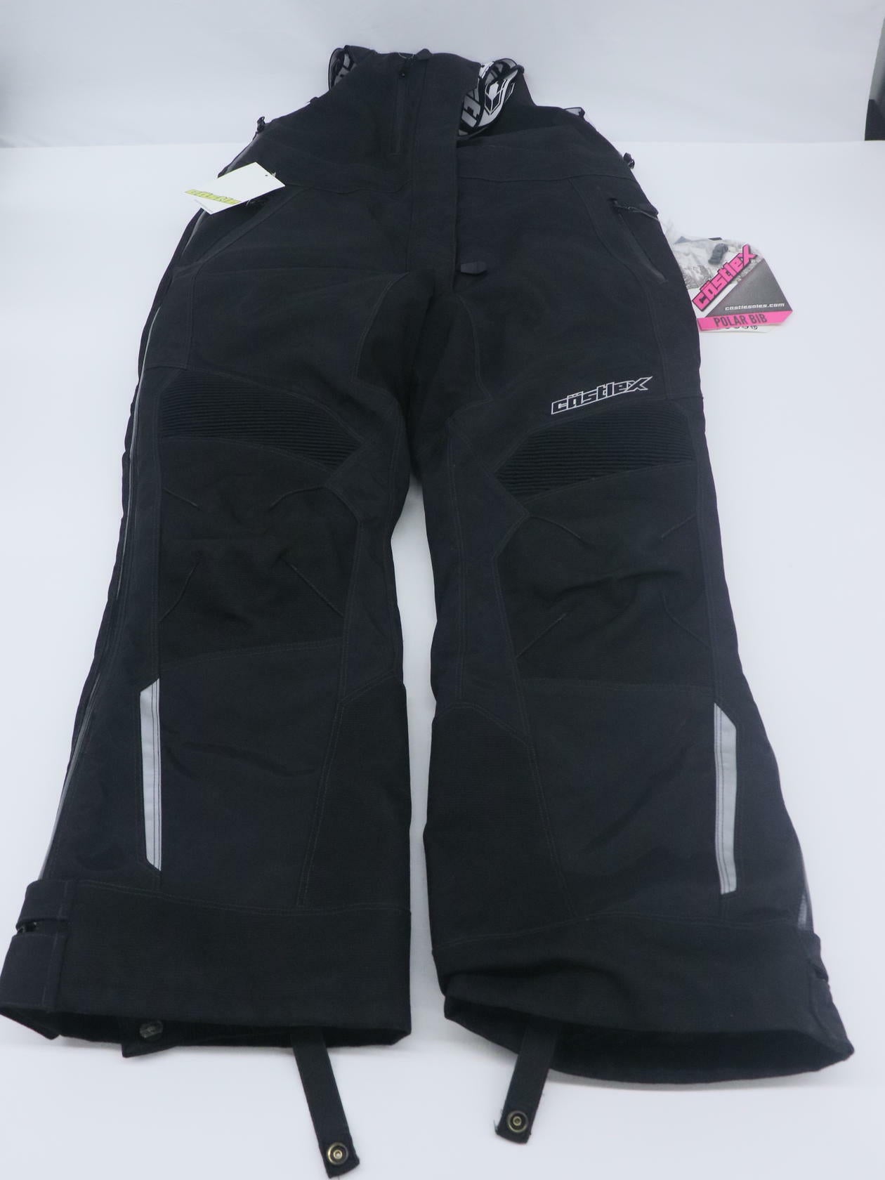 Castle X Womens Polar Snowmobile Bibs Black Large Short 73-1876S - Open Box