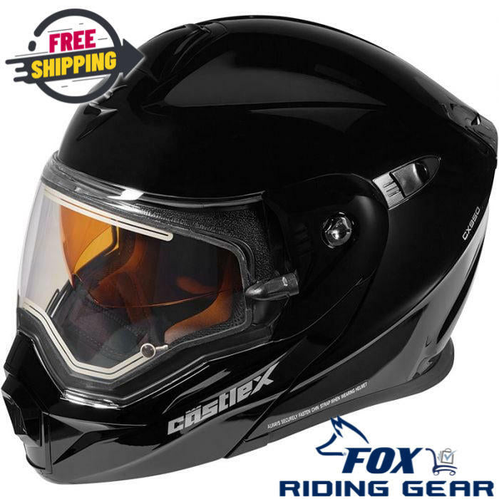 Castle X EXO-CX980 Modular Snowmobile Helmet Black 3XL 45-29009T - Open Box