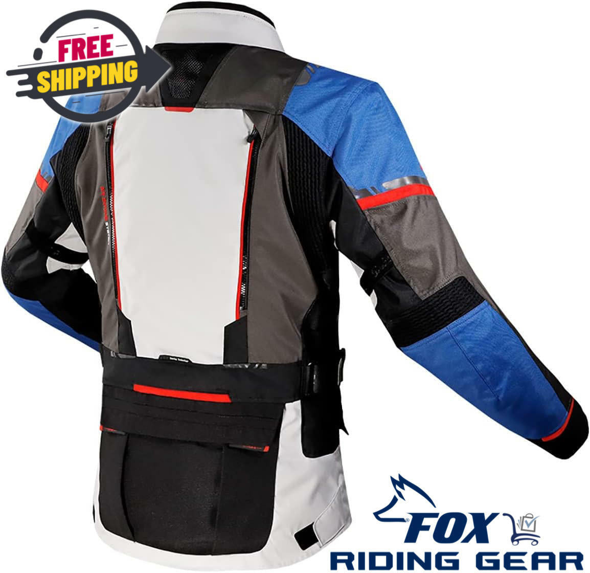 LS2 Norway Waterproof Touring Jacket Blue Mens 2XL MJT128-315R6 - Open Box