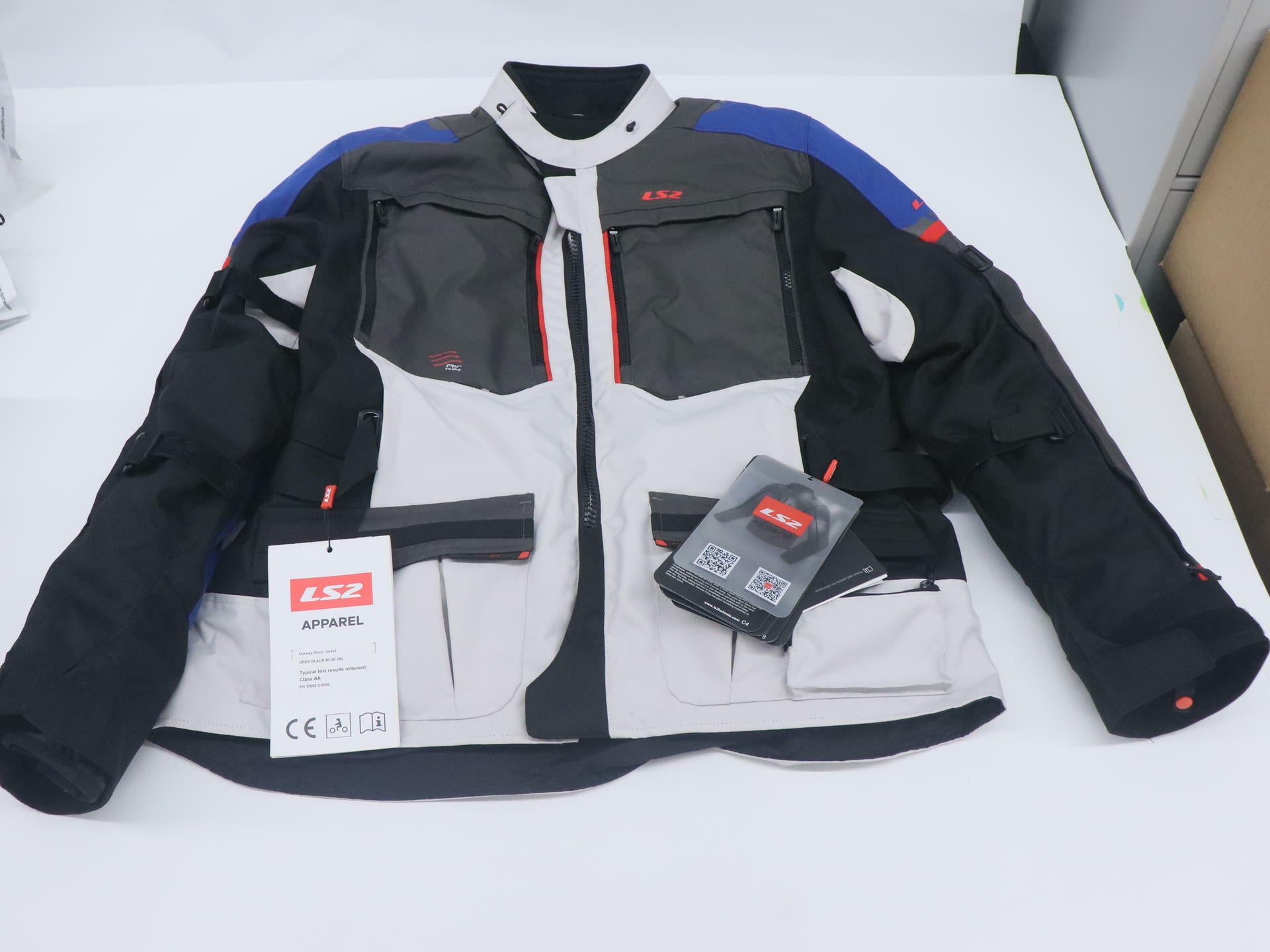 LS2 Norway Waterproof Touring Jacket Blue Mens 2XL MJT128-315R6 - Open Box