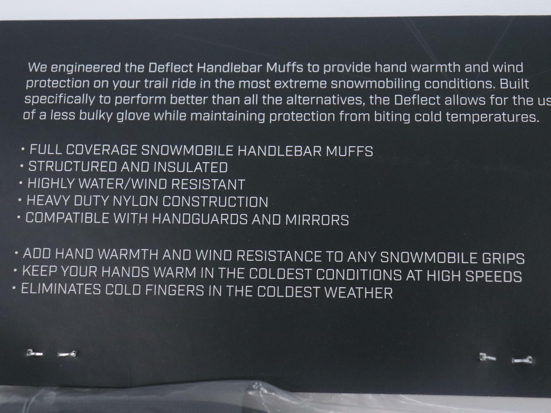 OPEN BOX - KLIM Handlebar Gauntlet Deflector Muffs BLACK - 3037-000-000-000