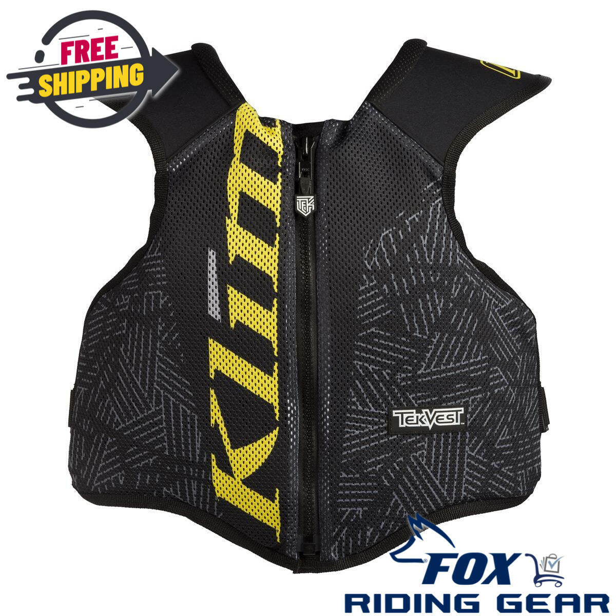 KLIM Tek Vest BLACK Torso Guard - MENS LARGE - 3097-001-140-000 - Open Box
