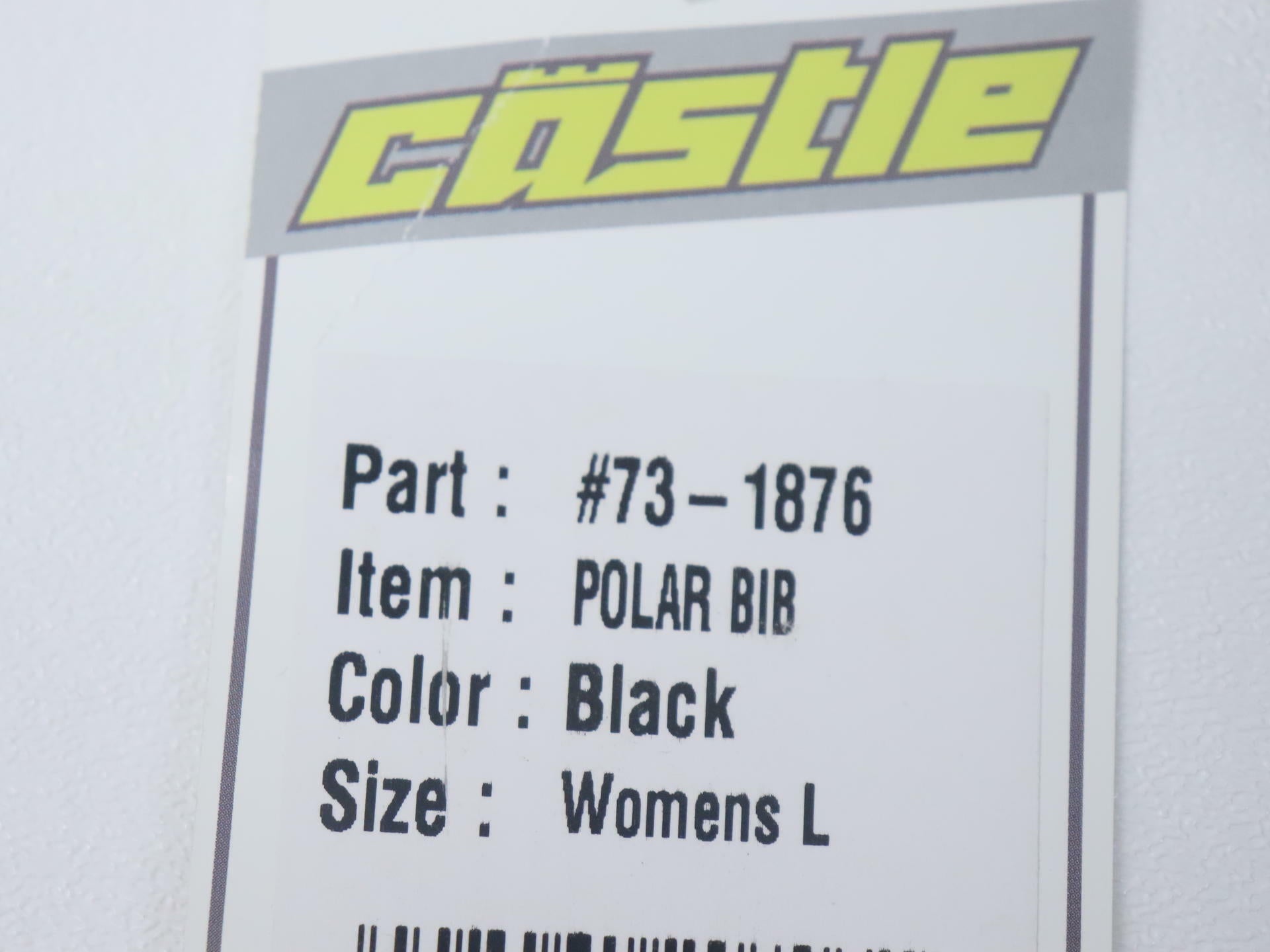Castle X Polar Womens Snowmobile Bibs Black Large 73-1876 - Open Box