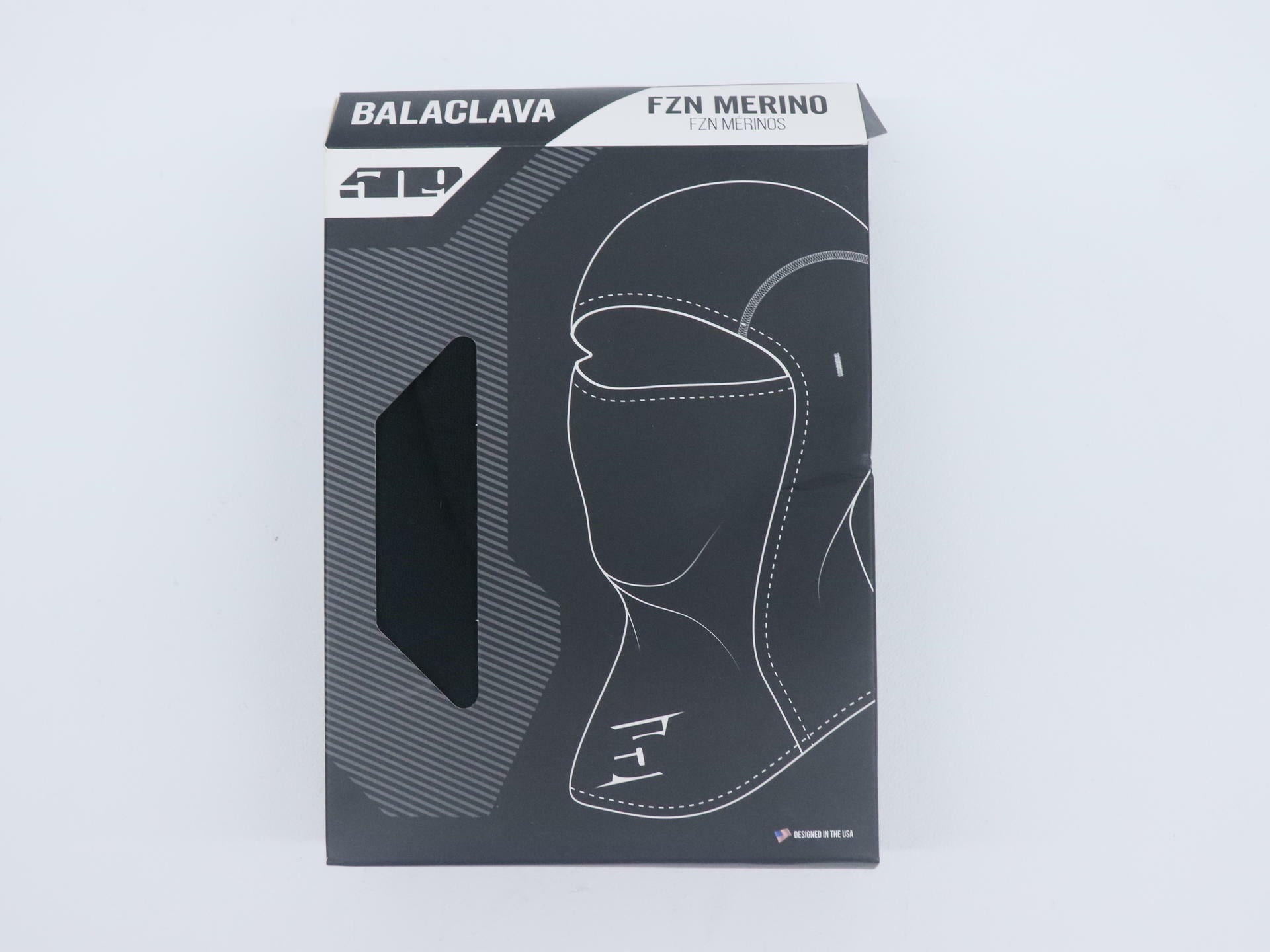 509 FZN Merino Wool Balaclava Black Snowmobile Mask F10000800-000-001 - Open Box