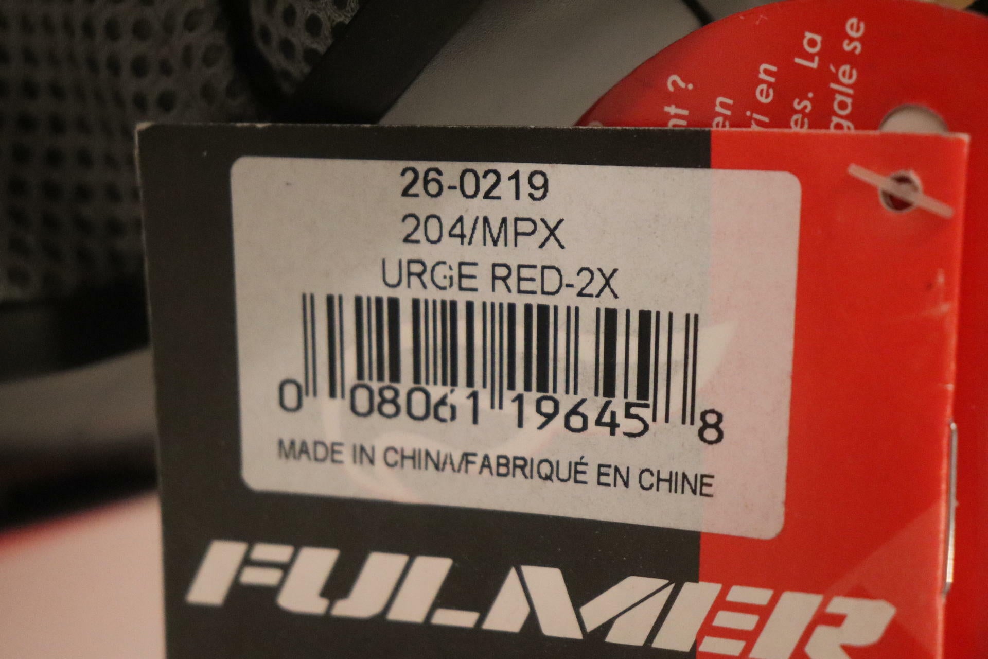 OPEN BOX - Fulmer Helmet 204 MPX MX - MATTE RED - Adult 2XL - 26-0219