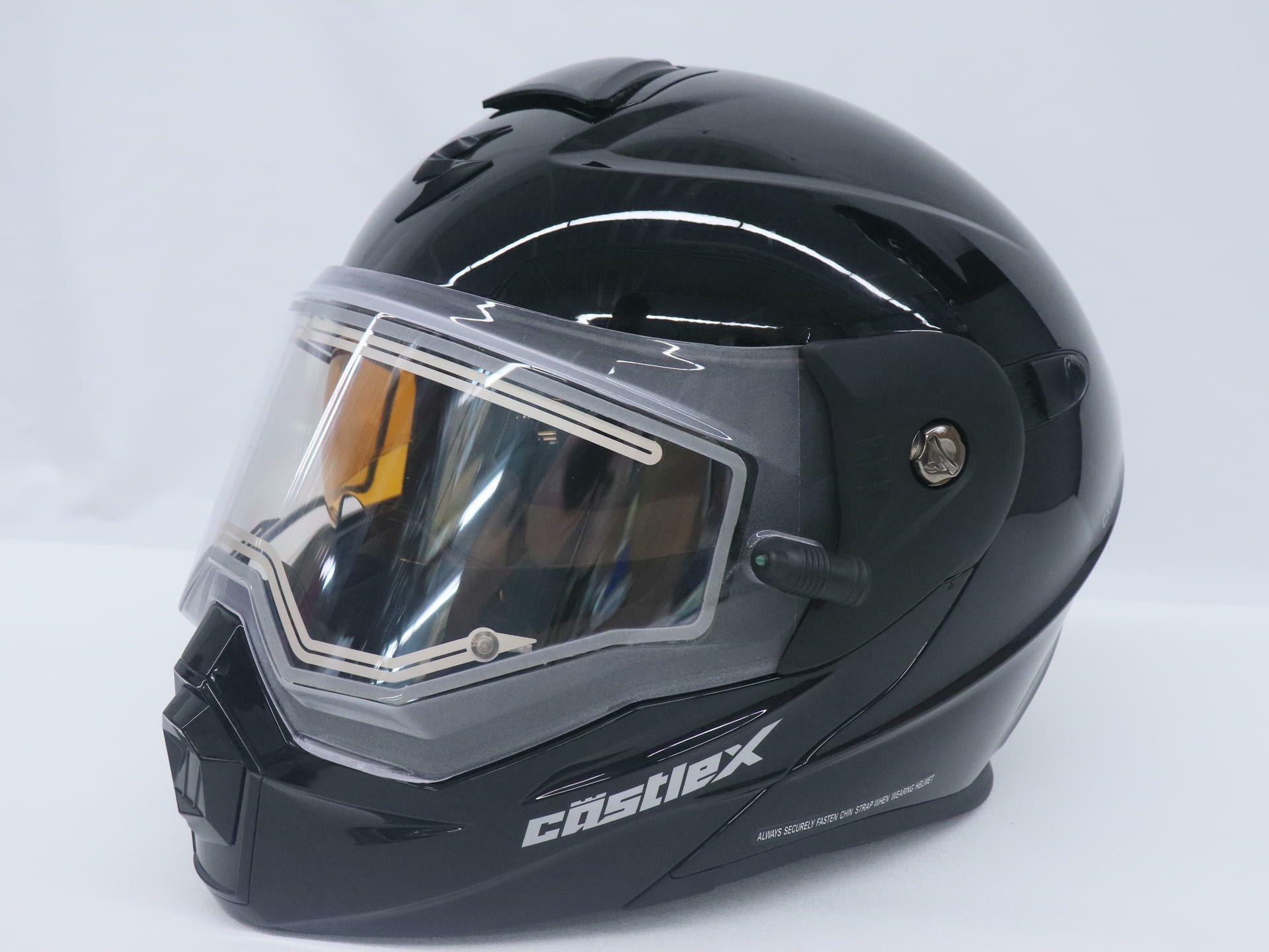 Castle X EXO-CX980 Modular Snowmobile Helmet Black 3XL 45-29009T - Open Box