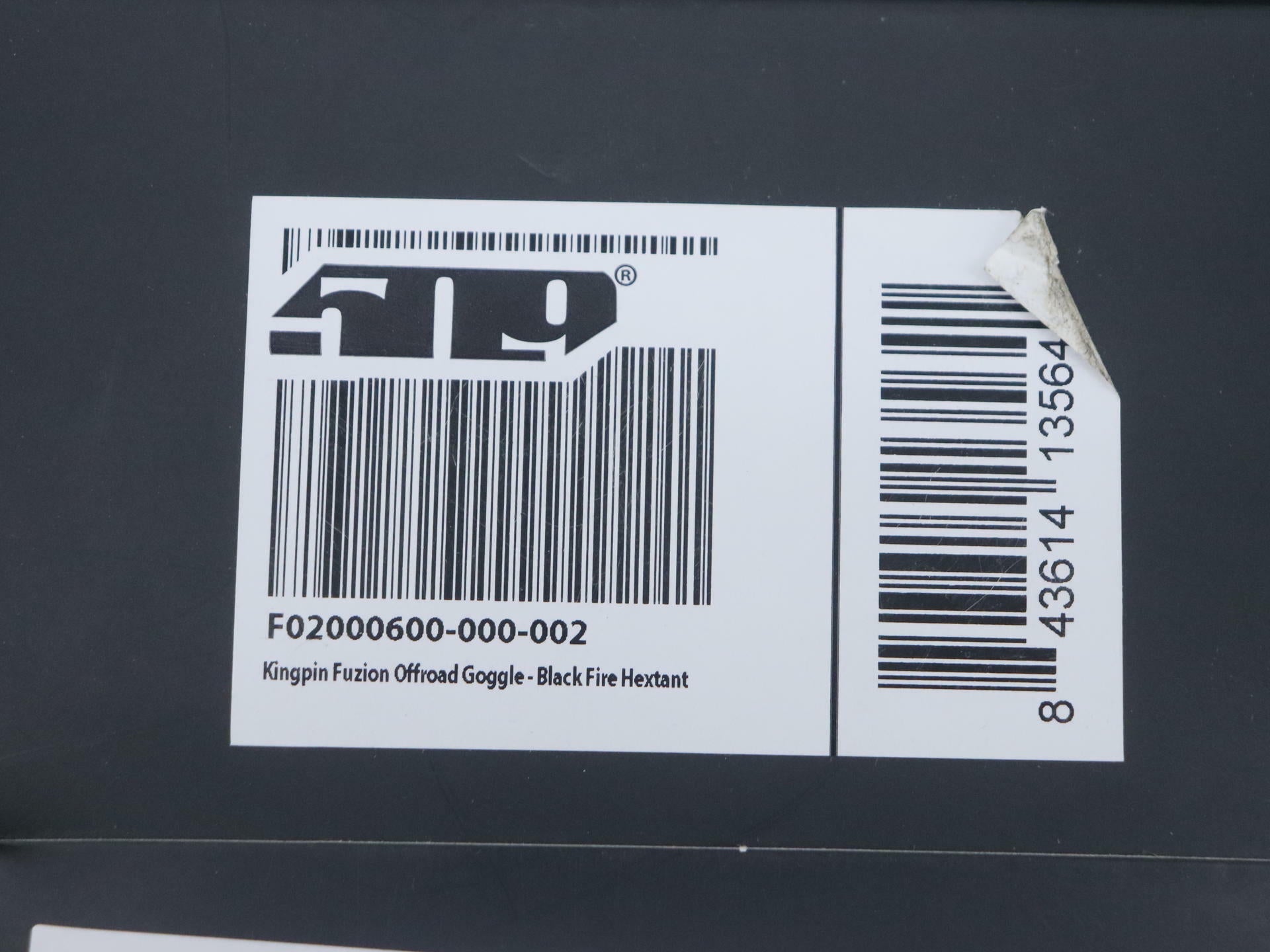 OPEN BOX - 509 Kingpin Fuzion Goggle BLACK FIRE HEXTANT - F02000600-000-002