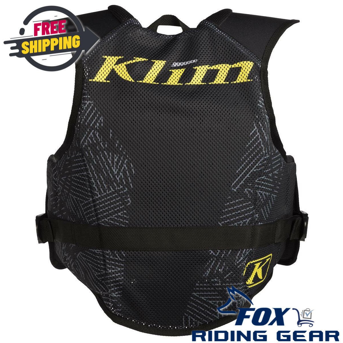KLIM Tek Vest BLACK Torso Guard - MENS LARGE - 3097-001-140-000 - Open Box