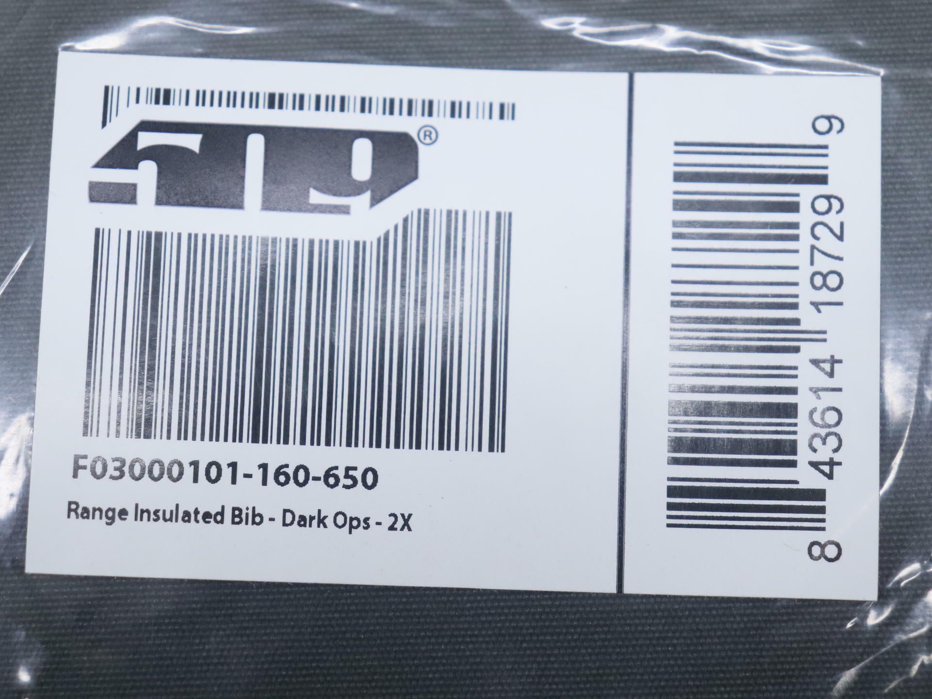 OPEN BOX - 509 Insulated BIB Range Dark Ops - ADULT 2XL - F03000101-160-650