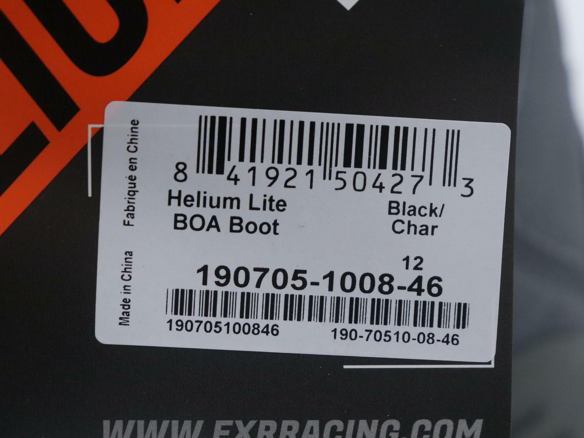 FXR Boots Helium Lite BOA Winter BLACK - MENS sz12 - 190705-1008-46 - Open Box