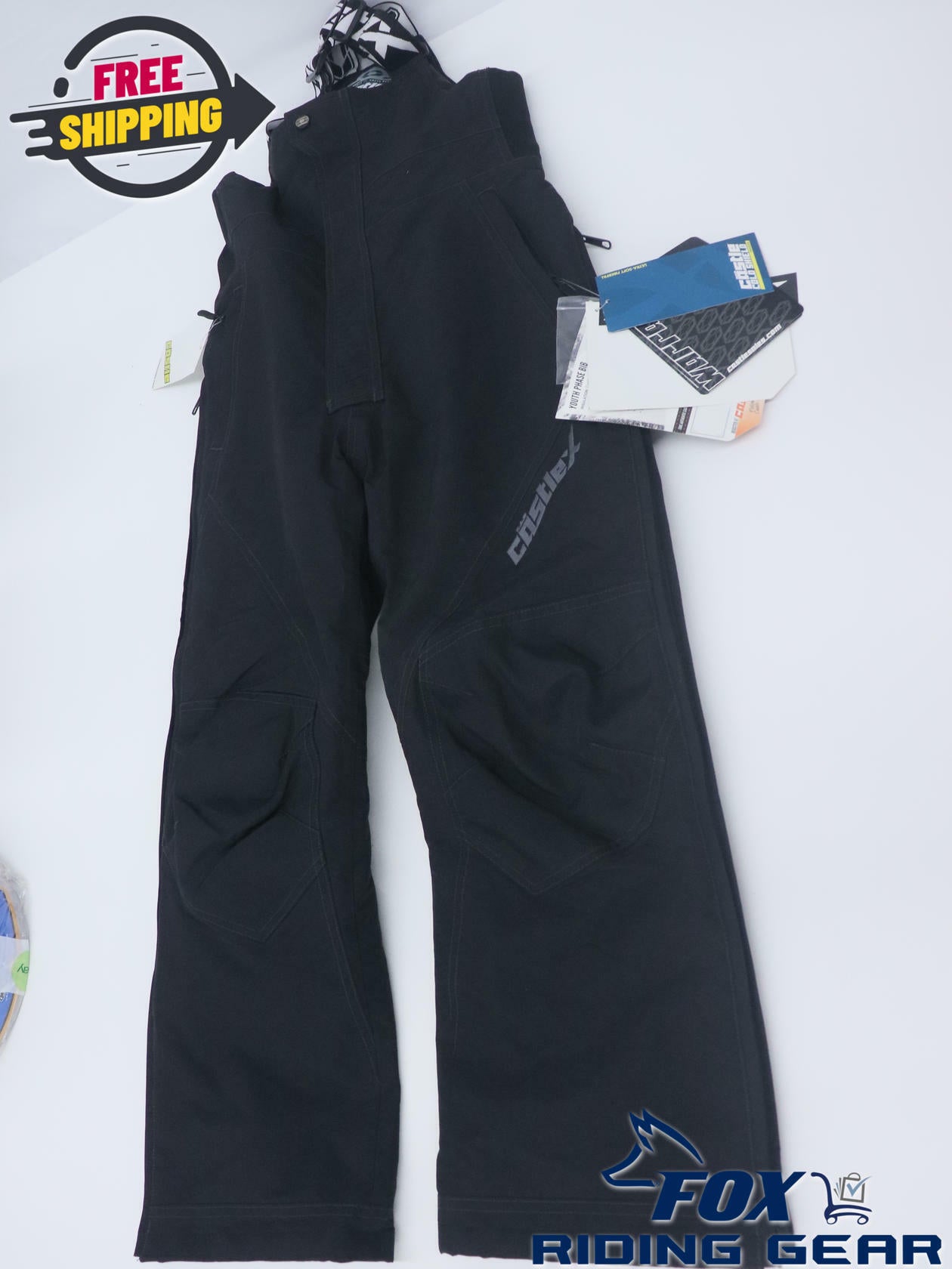 Castle X Bibs Phase BLACK - Youth MEDIUM - 73-1474 - Open Box