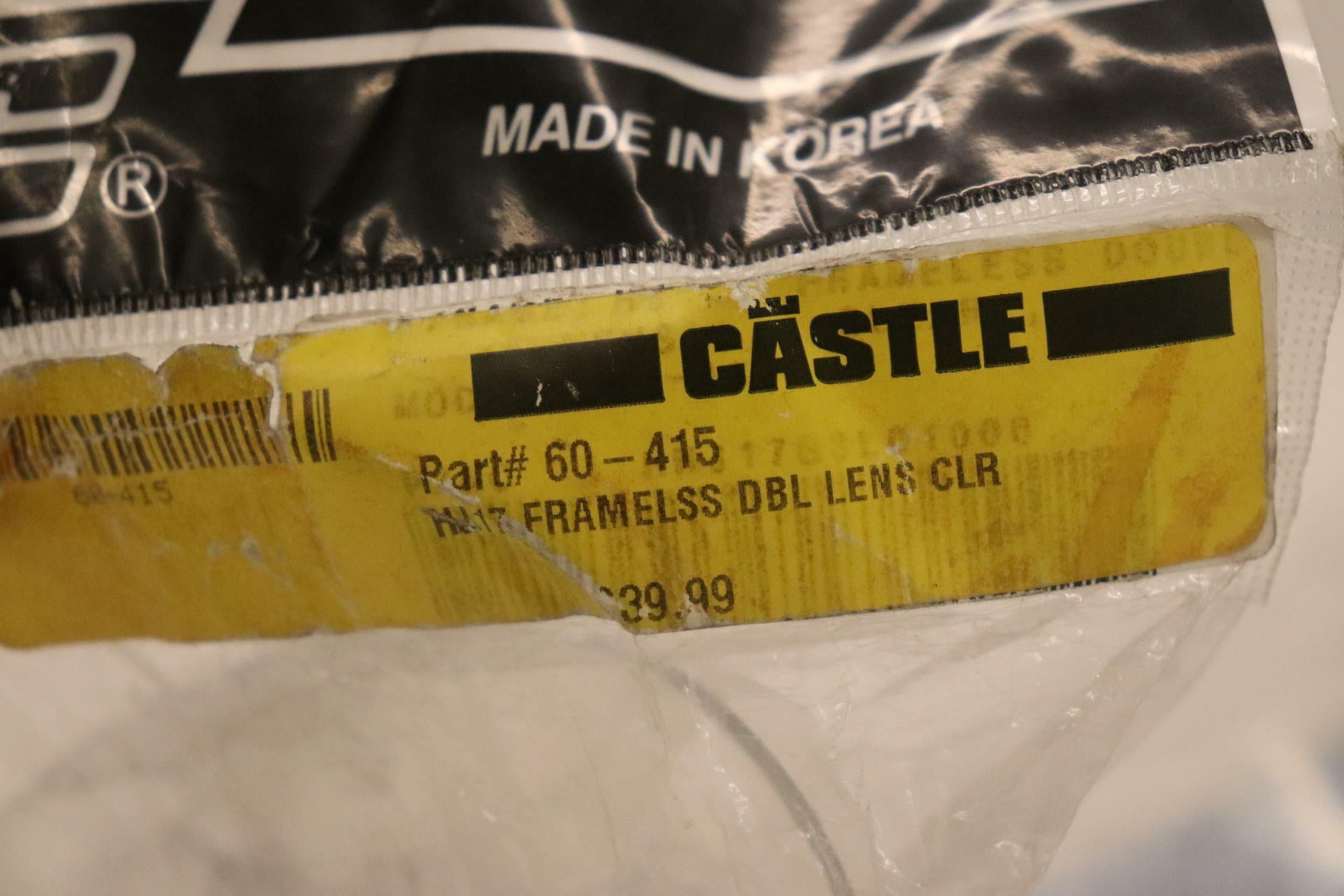 OPEN BOX - HJC Helmet FaceShield Dual Lens Visor - CLEAR - HJ17 - 60-415