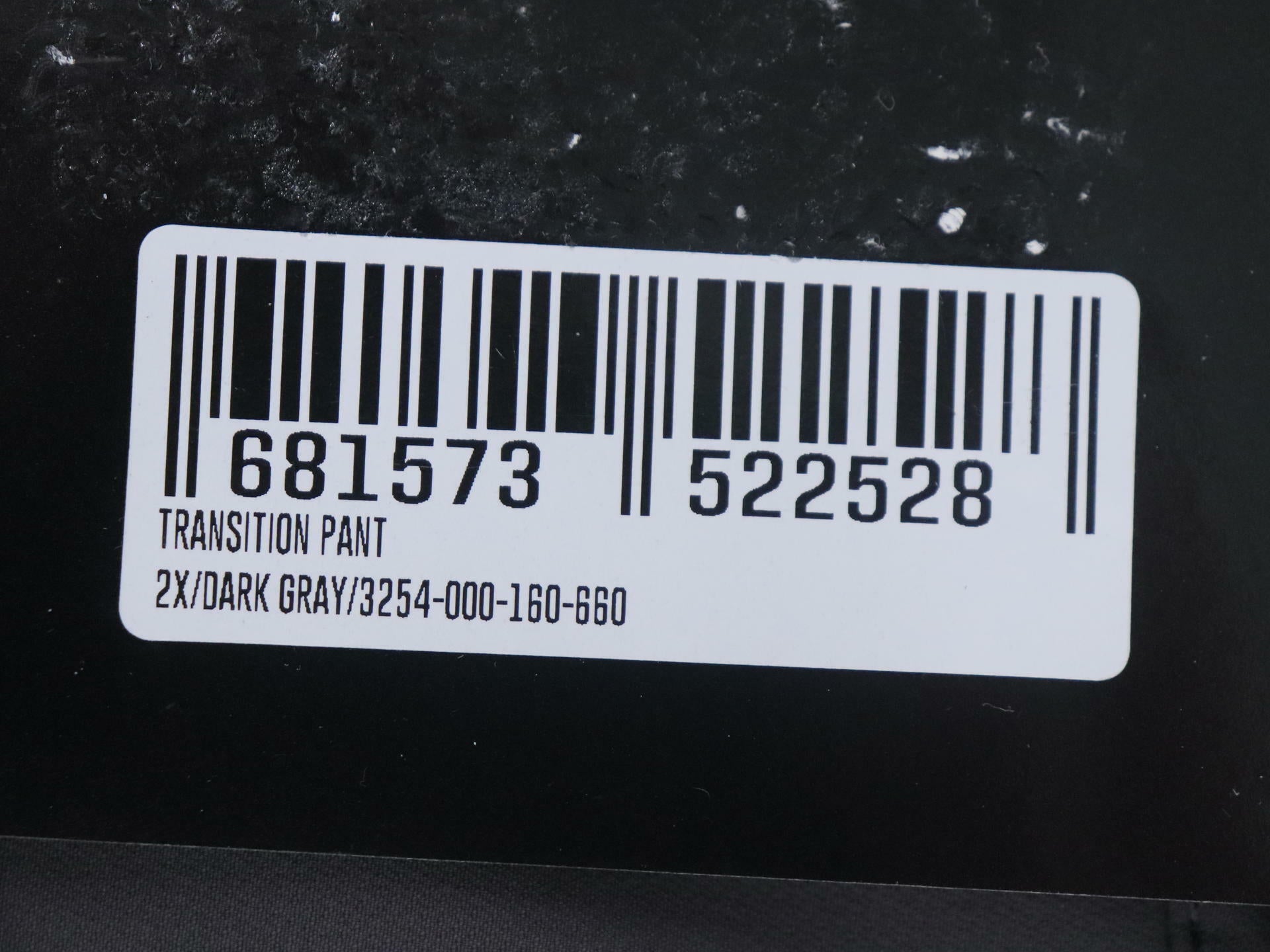 OPEN BOX - KLIM Transition Pant Dark GRAY - MENS 2XL - 3254-000-160-660