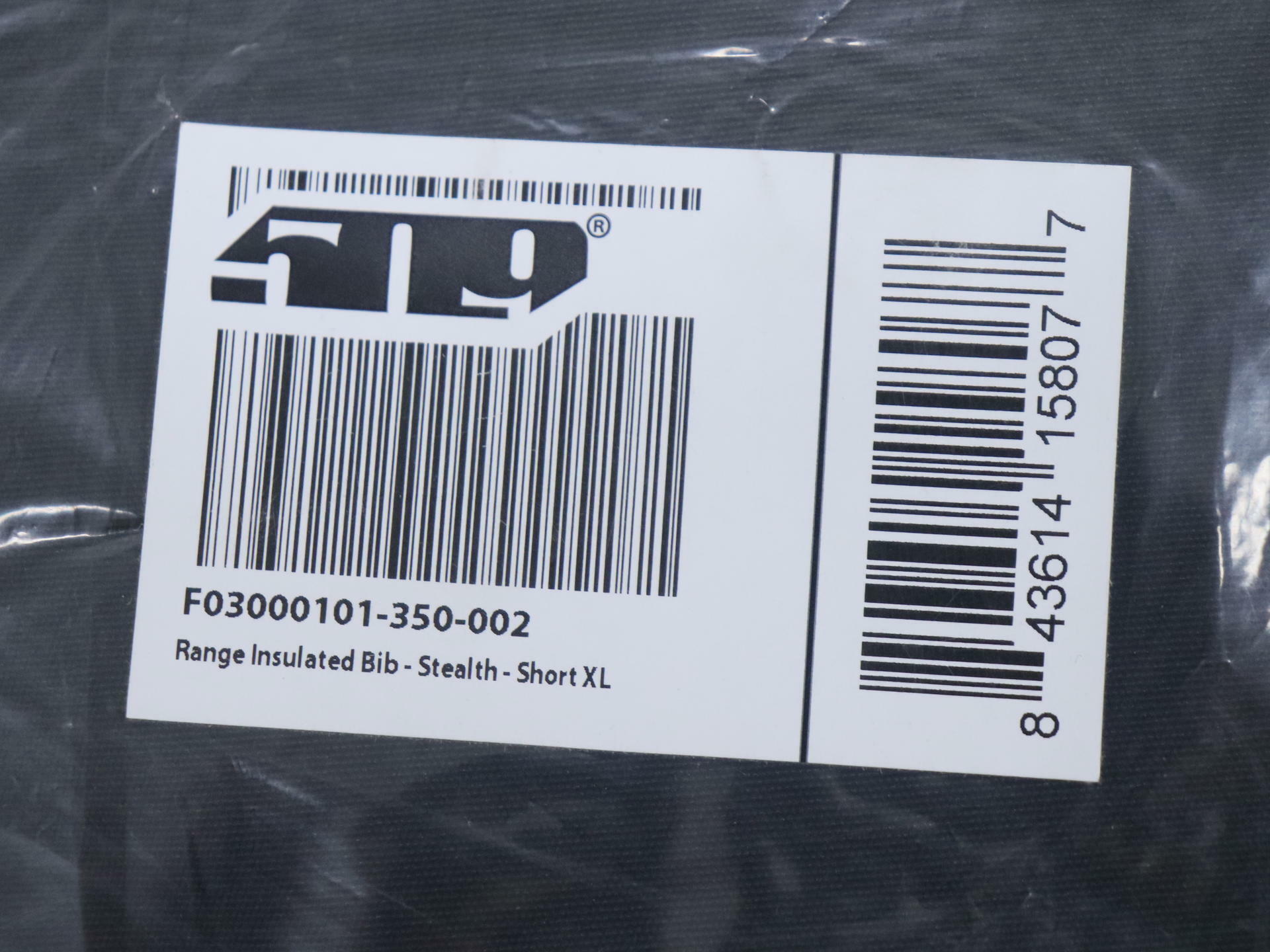 OPEN BOX - 509 Insulated BIB Range Stealth - MENS XL SHORT - F03000101-350-002