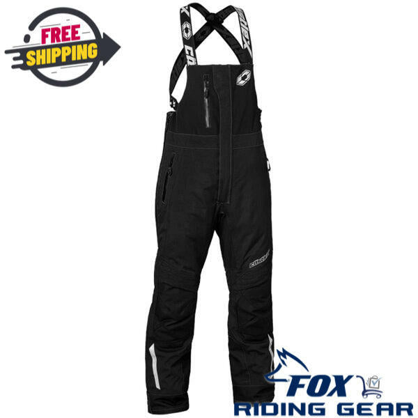 Castle X Womens Polar Snowmobile Bibs Black Large Short 73-1876S - Open Box
