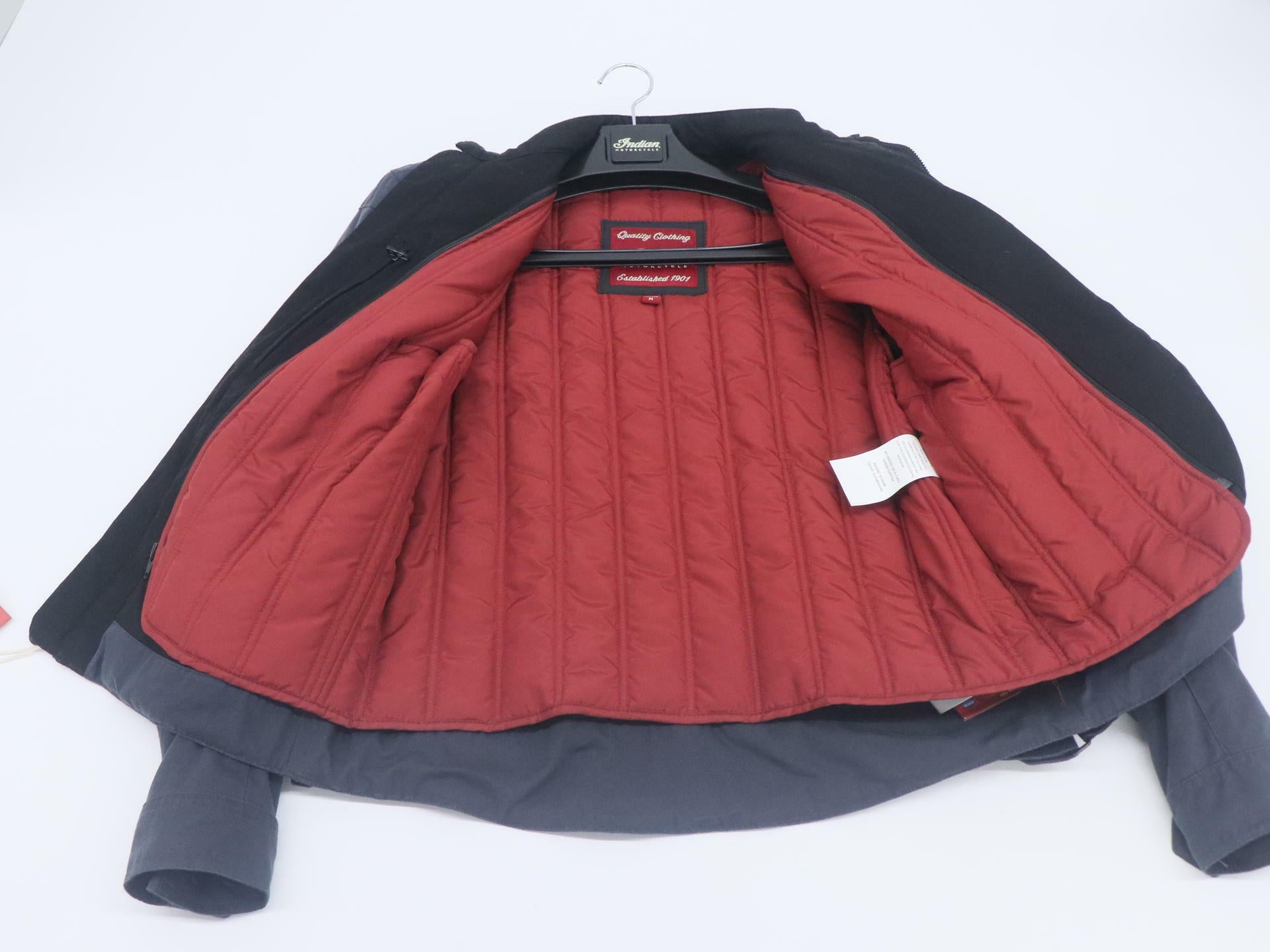 Indian Motorcycle Sacramento Jacket Gray Mens Medium 286891803 -OPEN BOX
