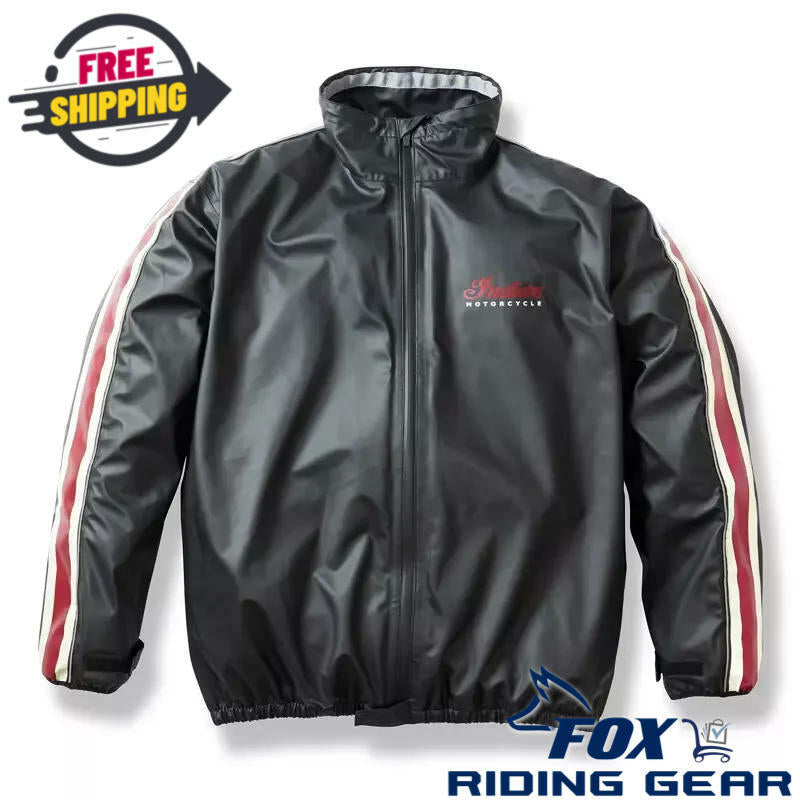 Indian Motorcycle Rain Suit Jacket Black Unisex XL/2XL 286167604 -OPEN BOX