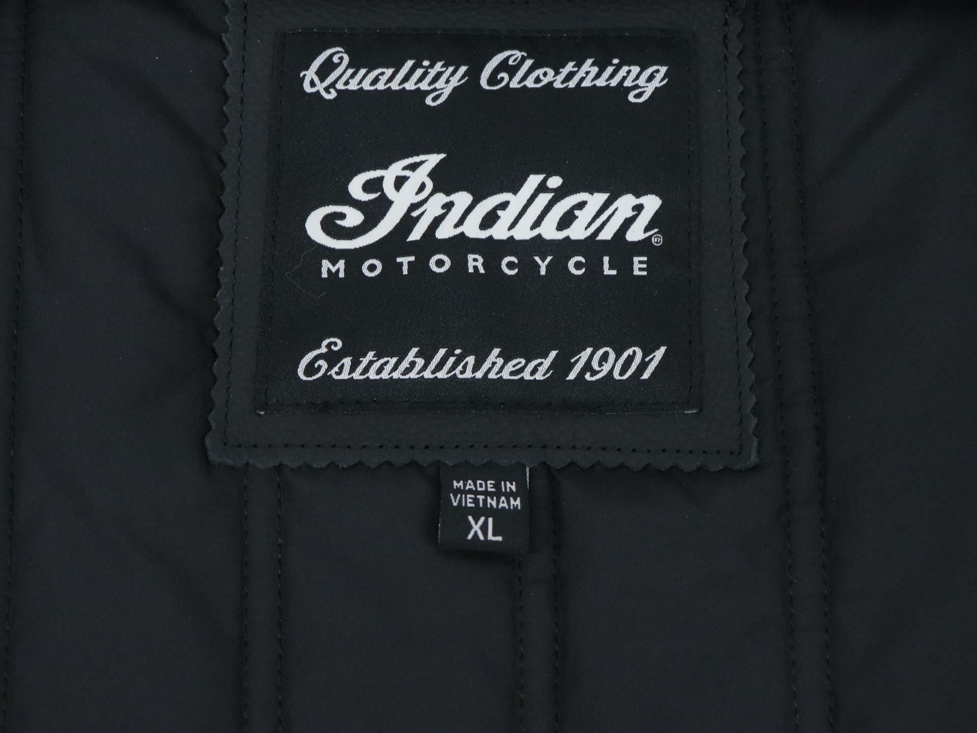 Indian Franklin Motorcycle Riding Jacket Black Mens XL 283318009 - Open Box
