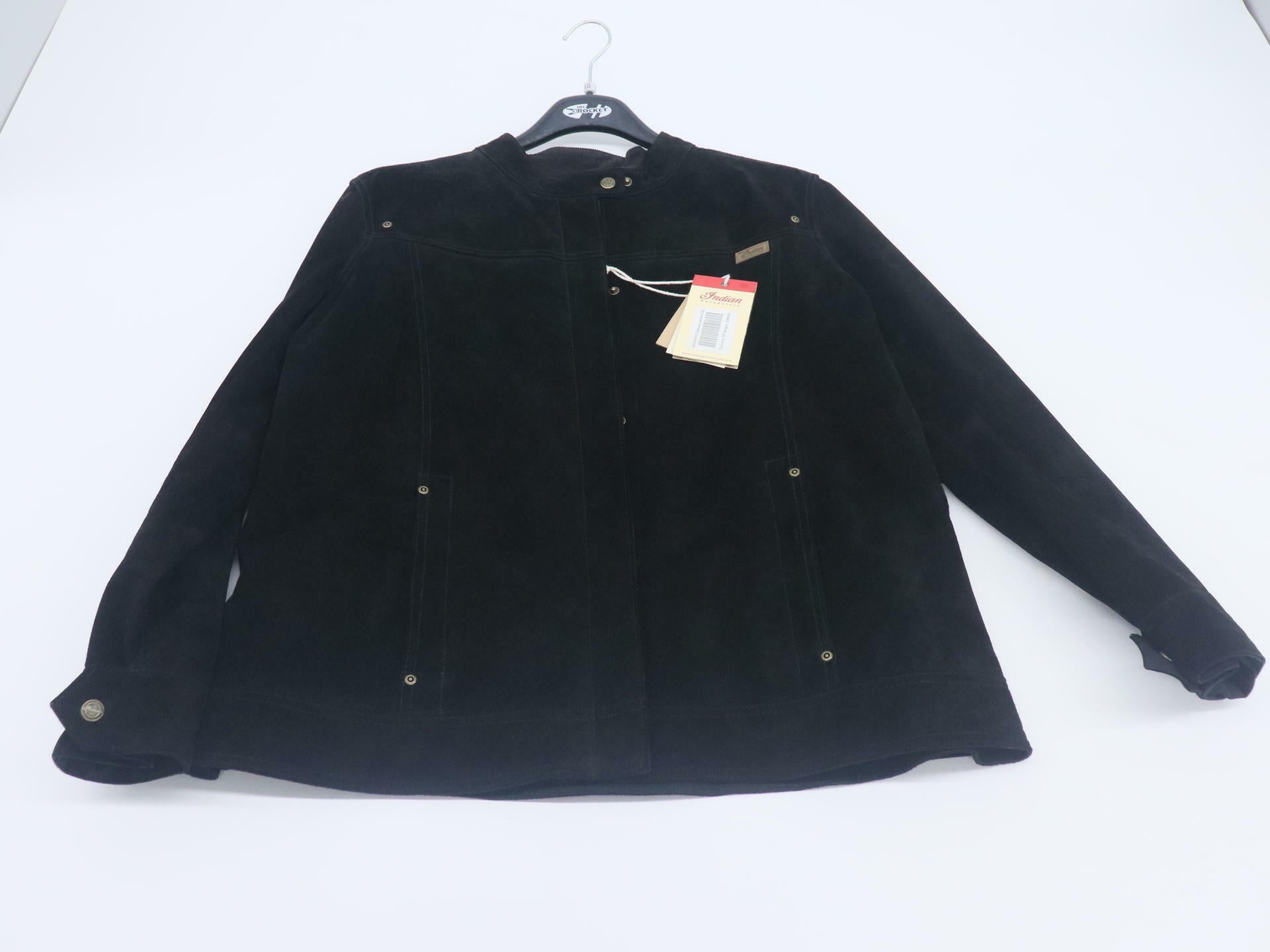 Indian Motorcycle Womens Bessie Suede Jacket Black 2XL 286891512 -OPEN BOX