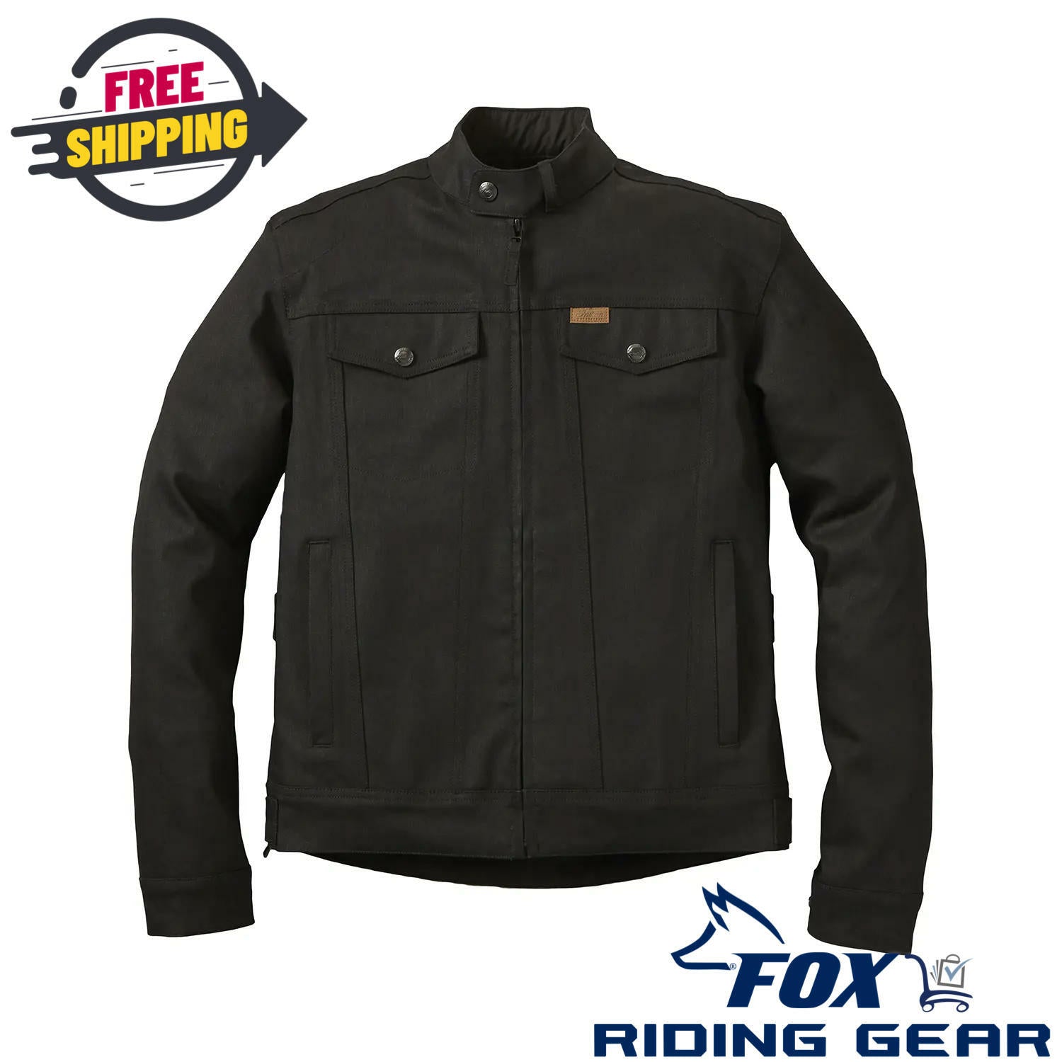 OPEN BOX - Indian Jacket Atlanta Denim Motorcycle BLACK- MENS MEDIUM - 286972603