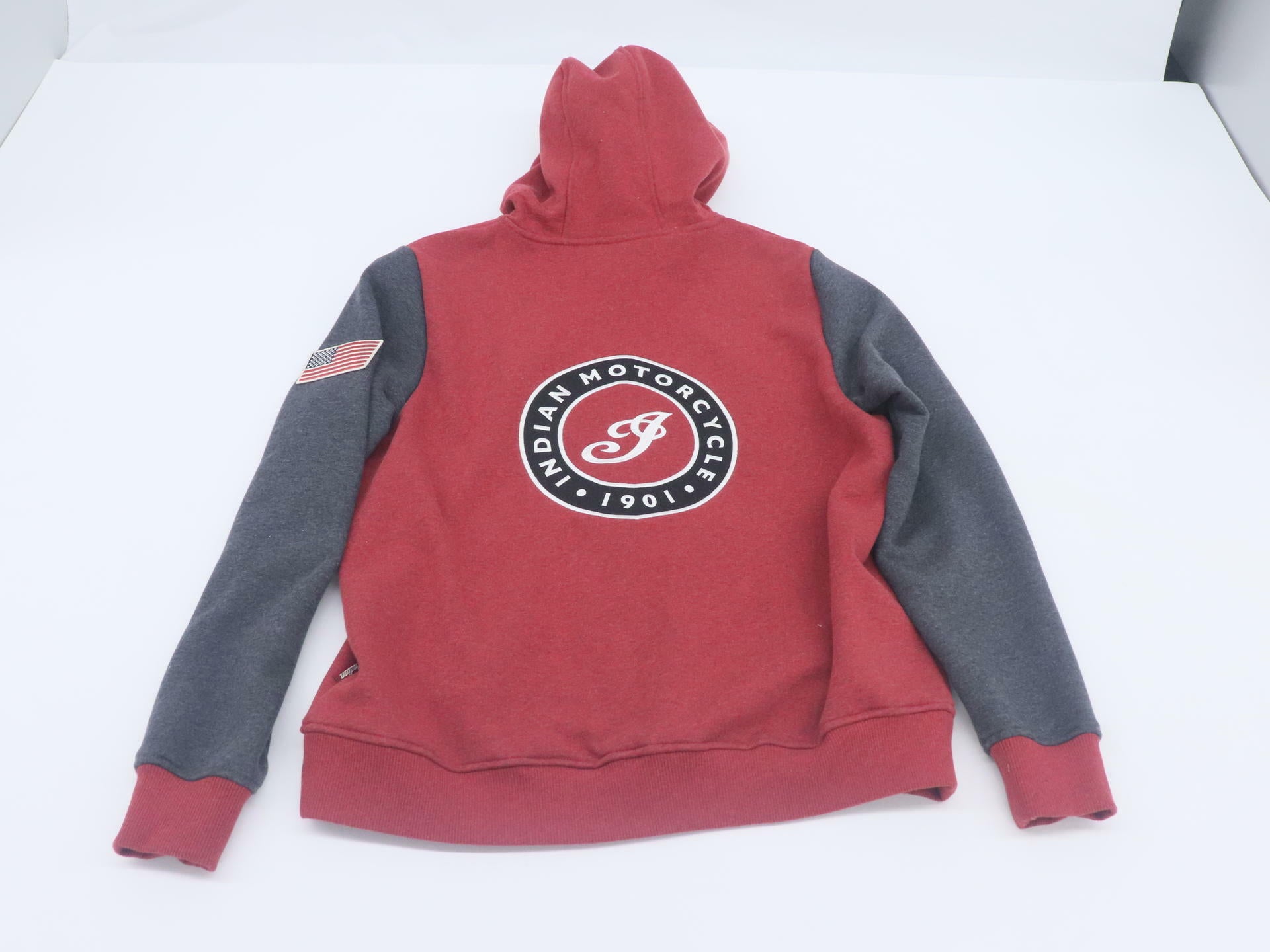 Indian Motorcycle Icon Red Hoodie Sweatshirt Womens Large 286277906 -OPEN BOX