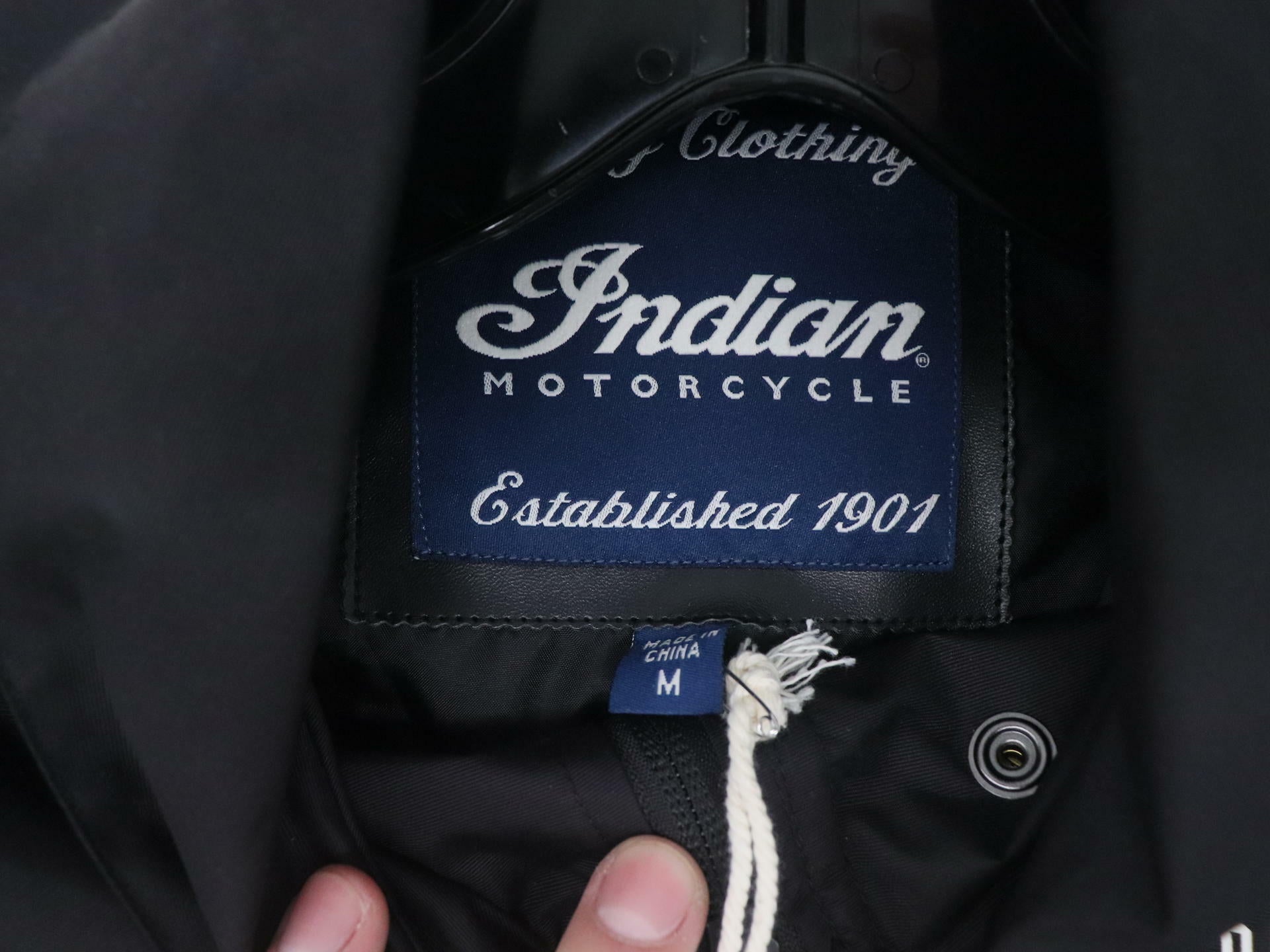 Indian Burlington Motorcycle Jacket Black Mens Medium 283318503 - Open Box