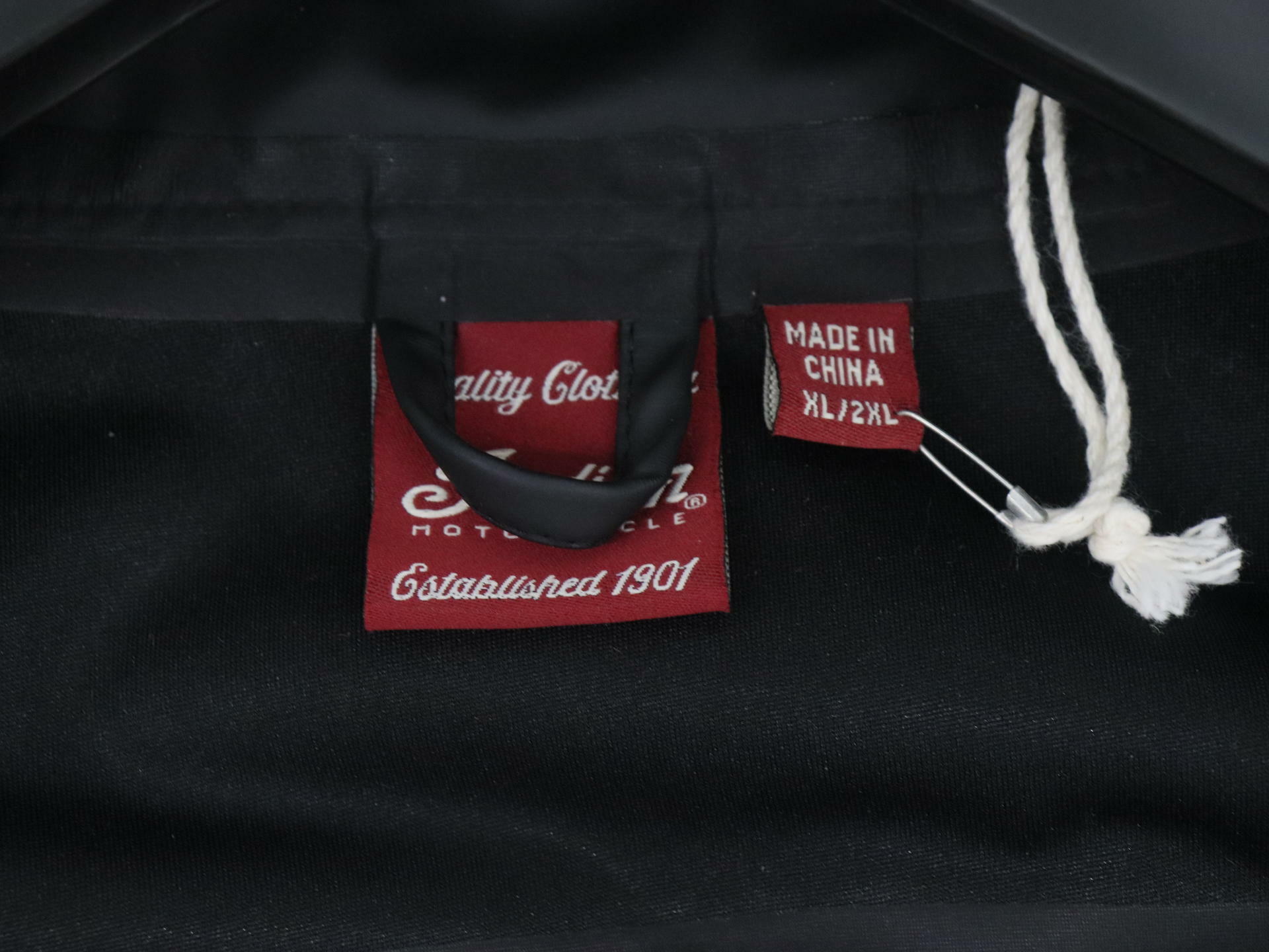 Indian Motorcycle Rain Suit Jacket Black Unisex XL/2XL 286167604 -OPEN BOX