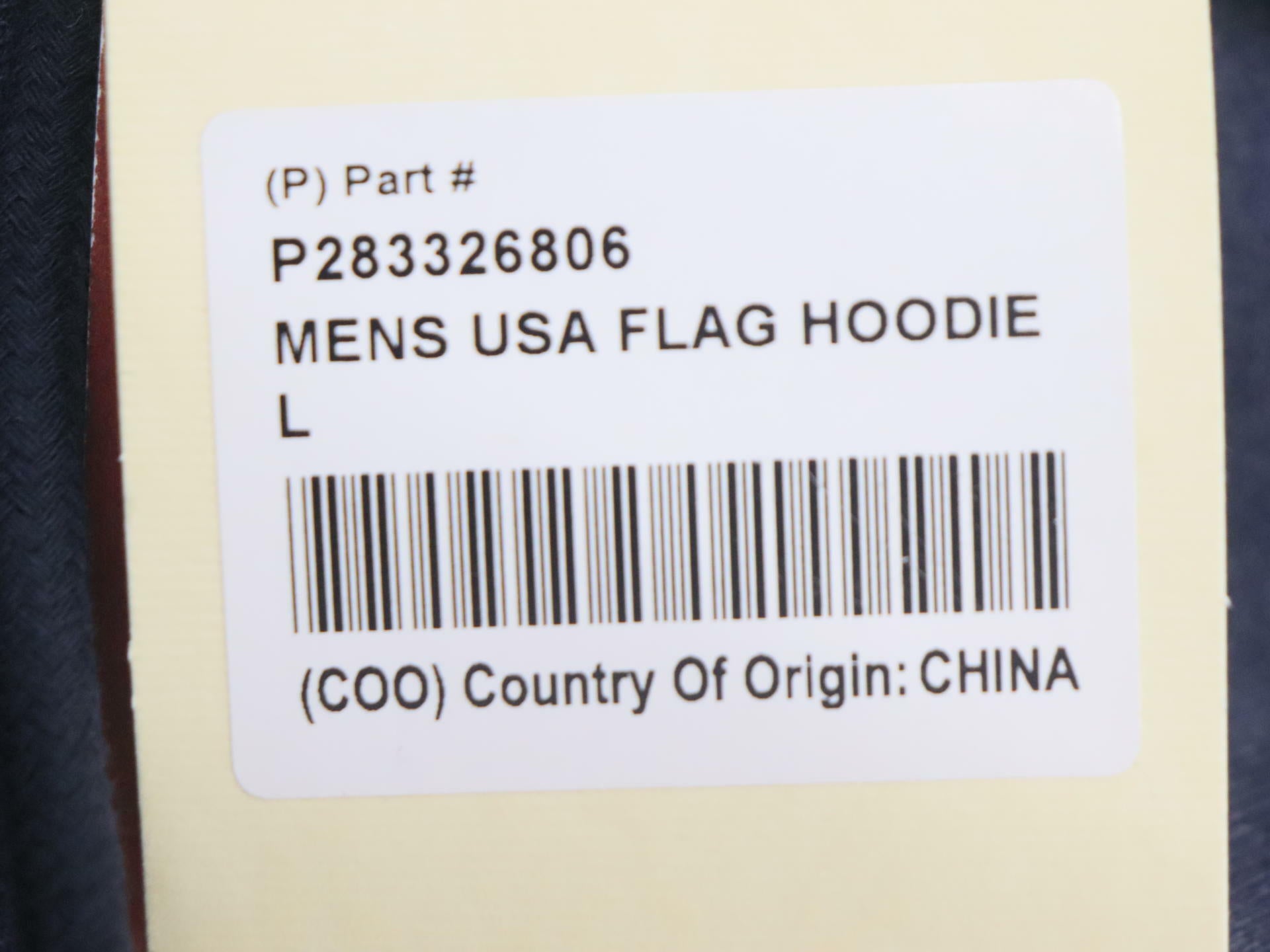 Indian Motorcycle Hoodie Sweatshirt USA Flag Navy Mens Large 283326806 -OPEN BOX