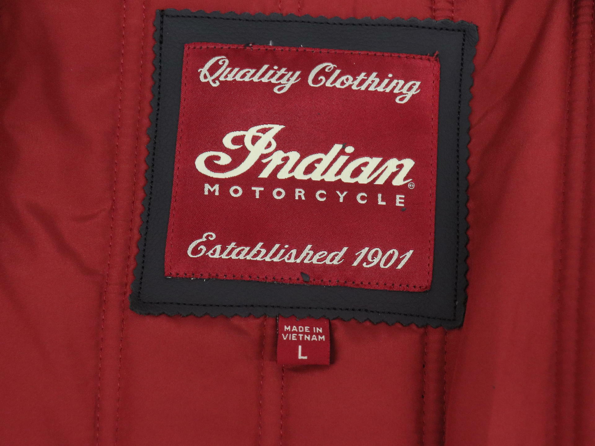 Indian Sacramento Motorcycle Jacket Gray Mens Large 286891806 -OPEN BOX
