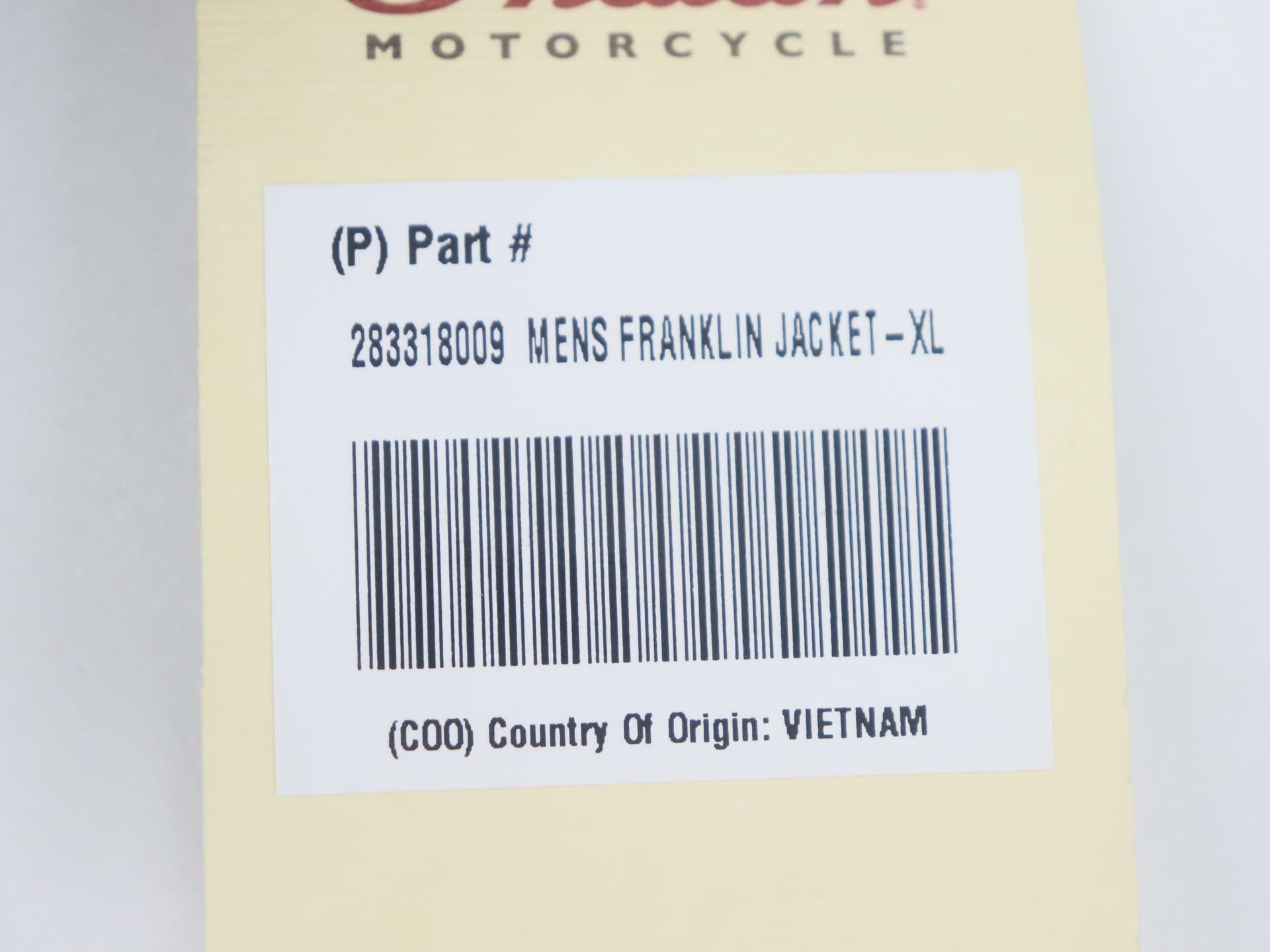 Indian Franklin Motorcycle Riding Jacket Black Mens XL 283318009 - Open Box