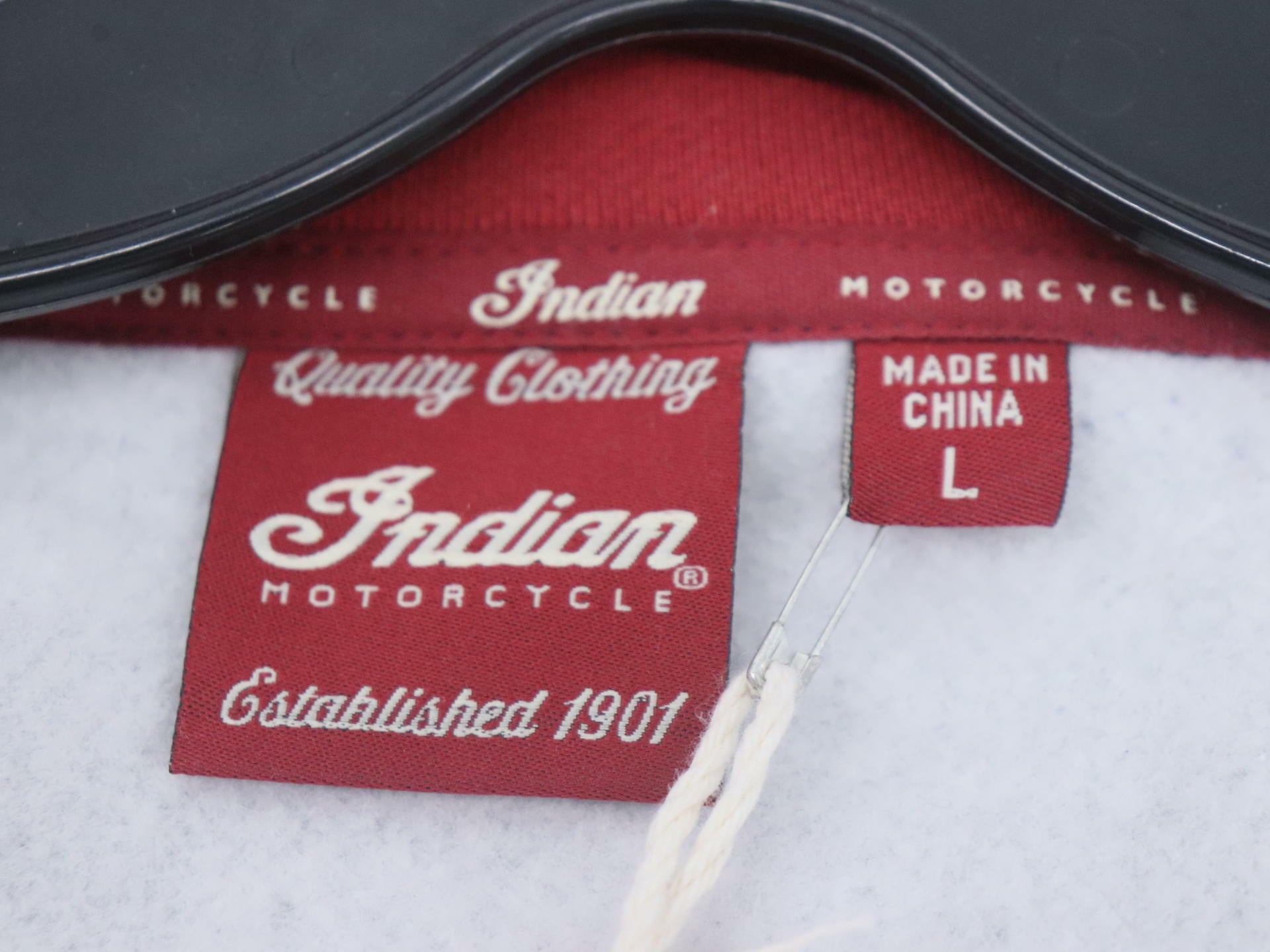 Indian Motorcycle Hoodie Sweatshirt USA Flag Navy Mens Large 283326806 -OPEN BOX