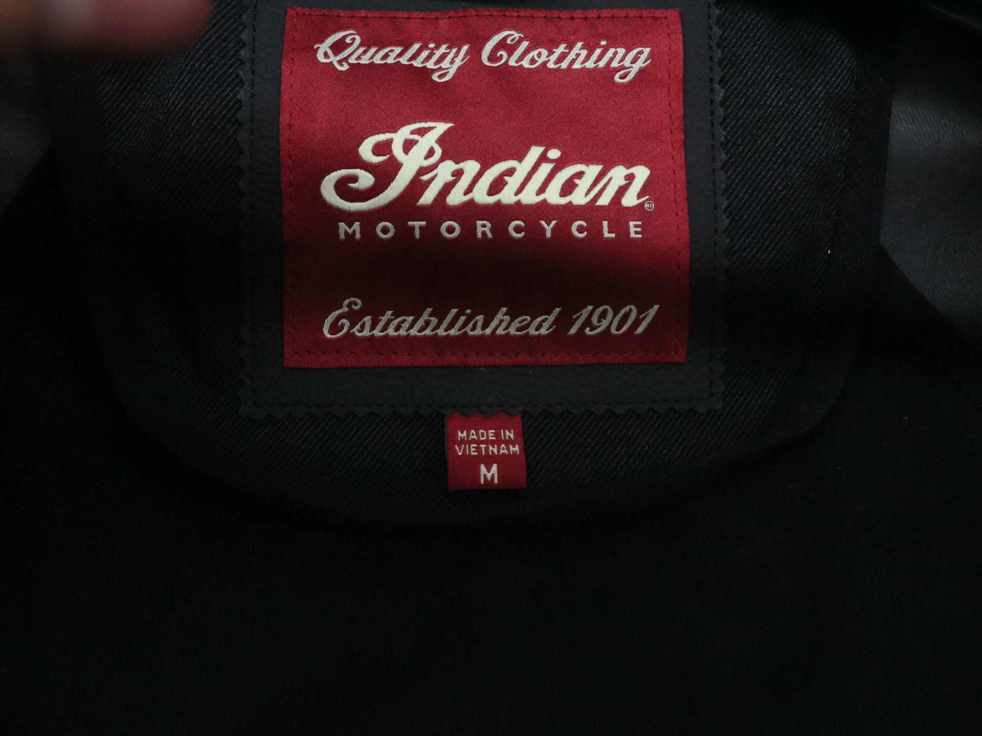 Indian Jacket Atlanta Denim Motorcycle BLACK- MENS MEDIUM - 286972603 - Open Box