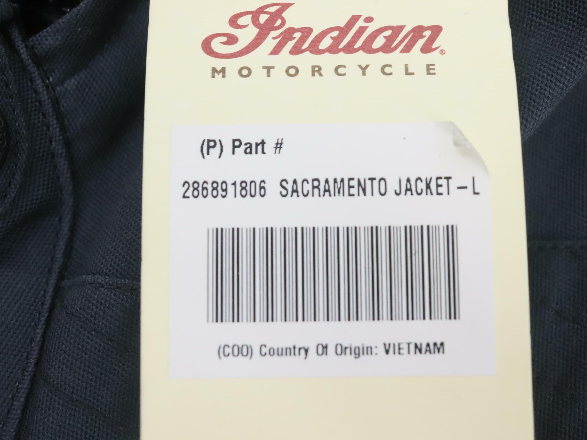 Indian Sacramento Motorcycle Jacket Gray Mens Large 286891806 -OPEN BOX
