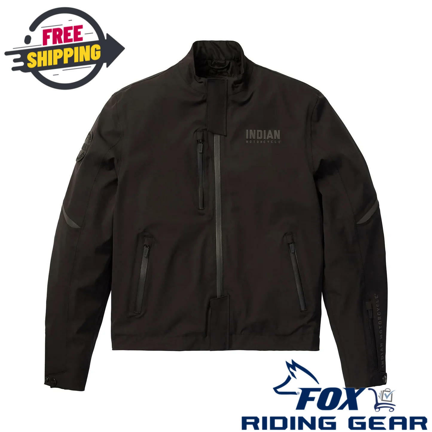 Indian Franklin Motorcycle Riding Jacket Black Mens XL 283318009 - Open Box