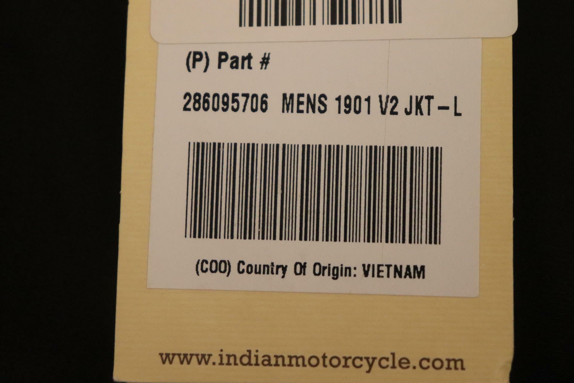 OPEN BOX - Indian Jacket Textile 1901 V2 Retro BLACK - MENS LARGE - 286095706