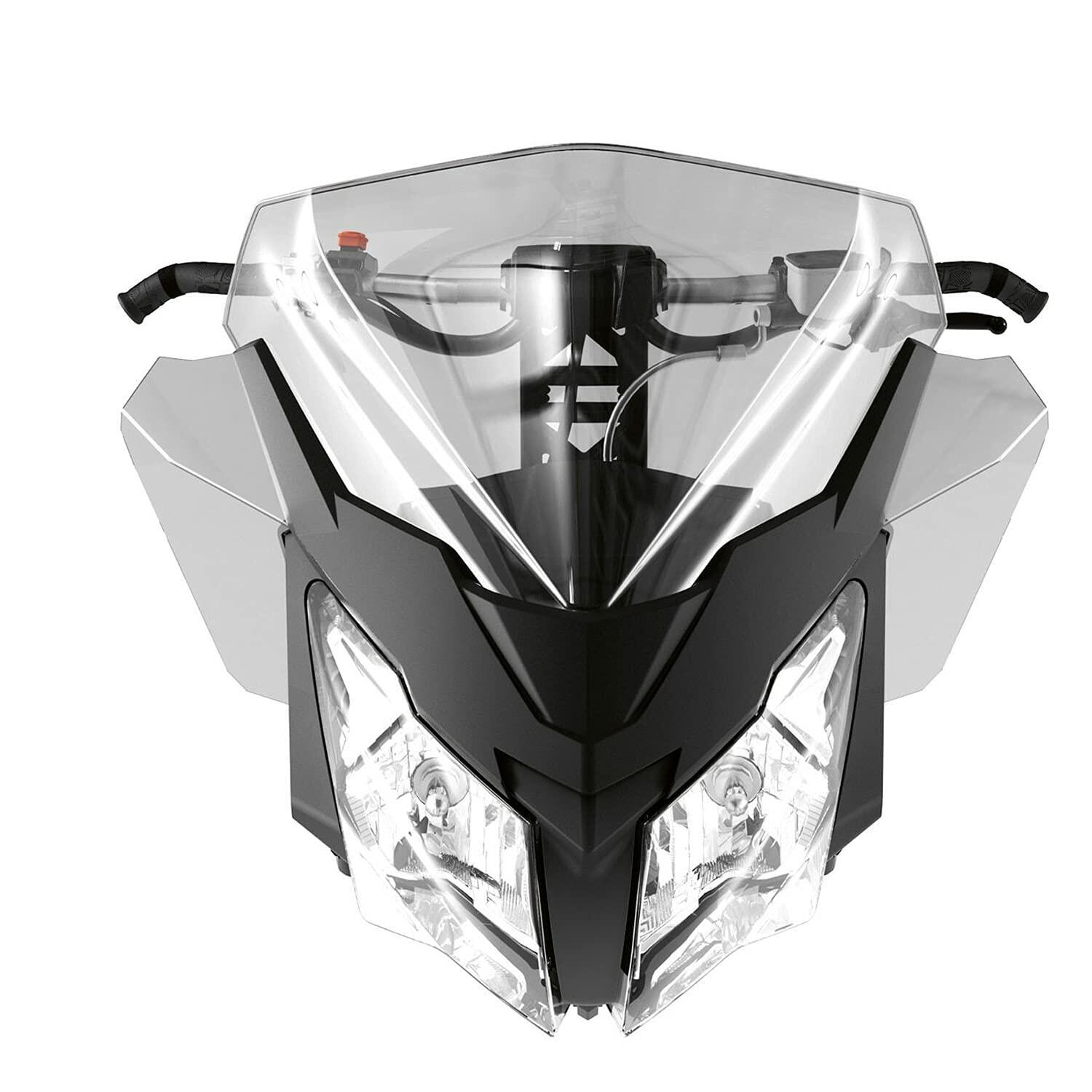 Ski-Doo 860200759 Smoke Medium Injected Windshield Side Deflector Kit MXZ