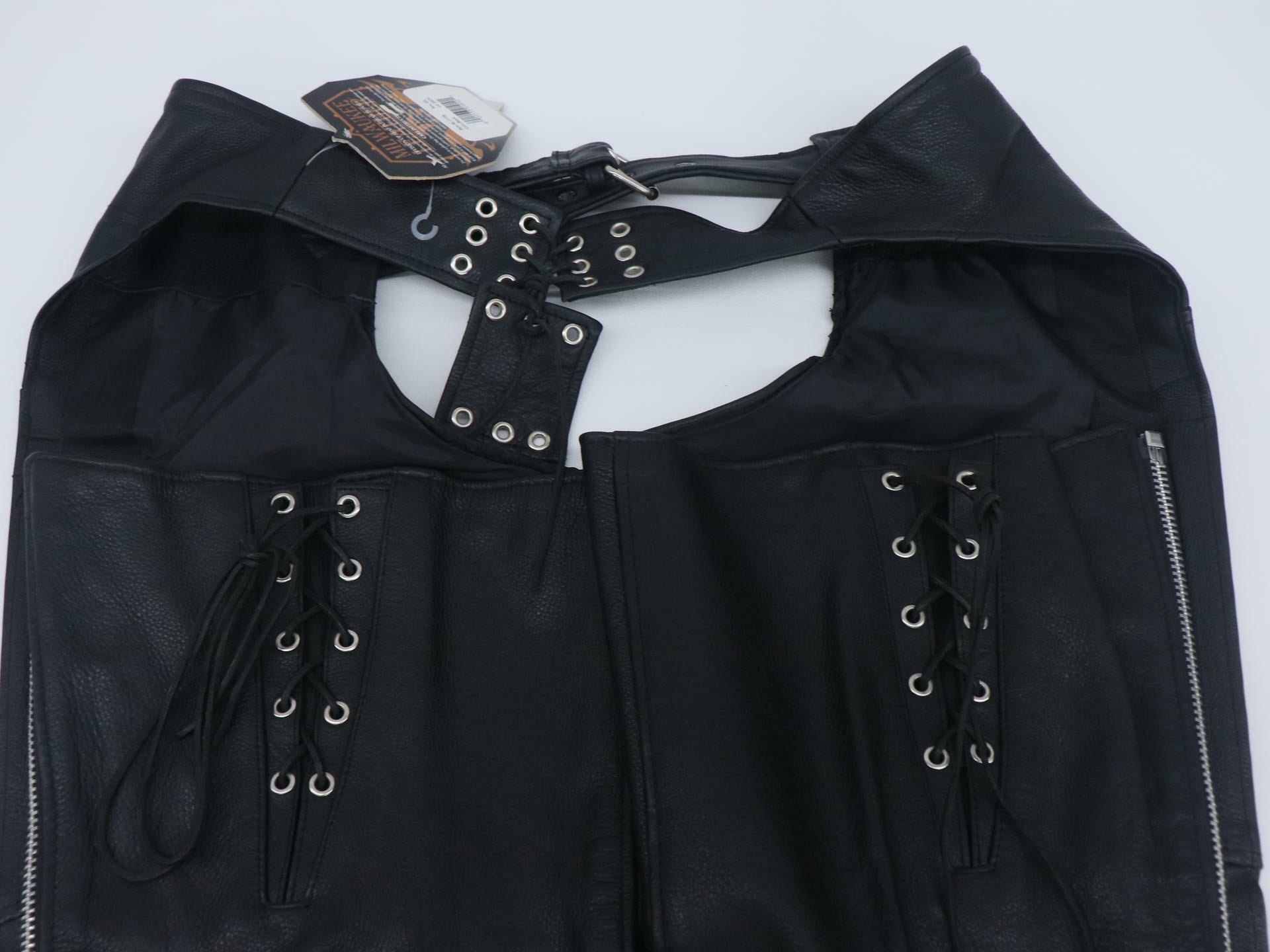 OPEN BOX - Milwaukee Leather Chaps w/Hip Pocket BLACK - WOMENS 4XL - ML1173-4X